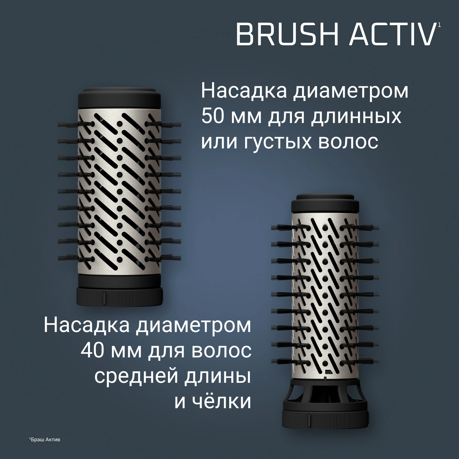 Фен-щетка Rowenta UB9530F0 1000Вт черный/серебристый (1830009250) — миниатюра 4