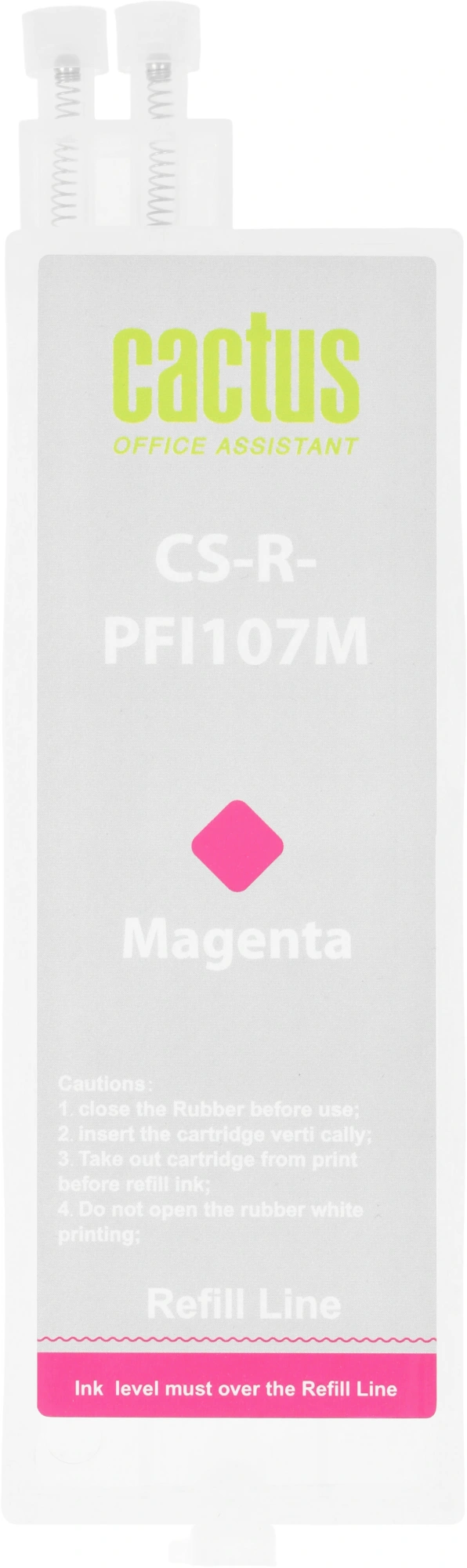 Картридж перезаправляемый струйный Cactus CS-R-PFI107M пурпурный (260мл) для Canon imageProGRAF iPF670/680/685/770/780/785 без чипа — миниатюра 2