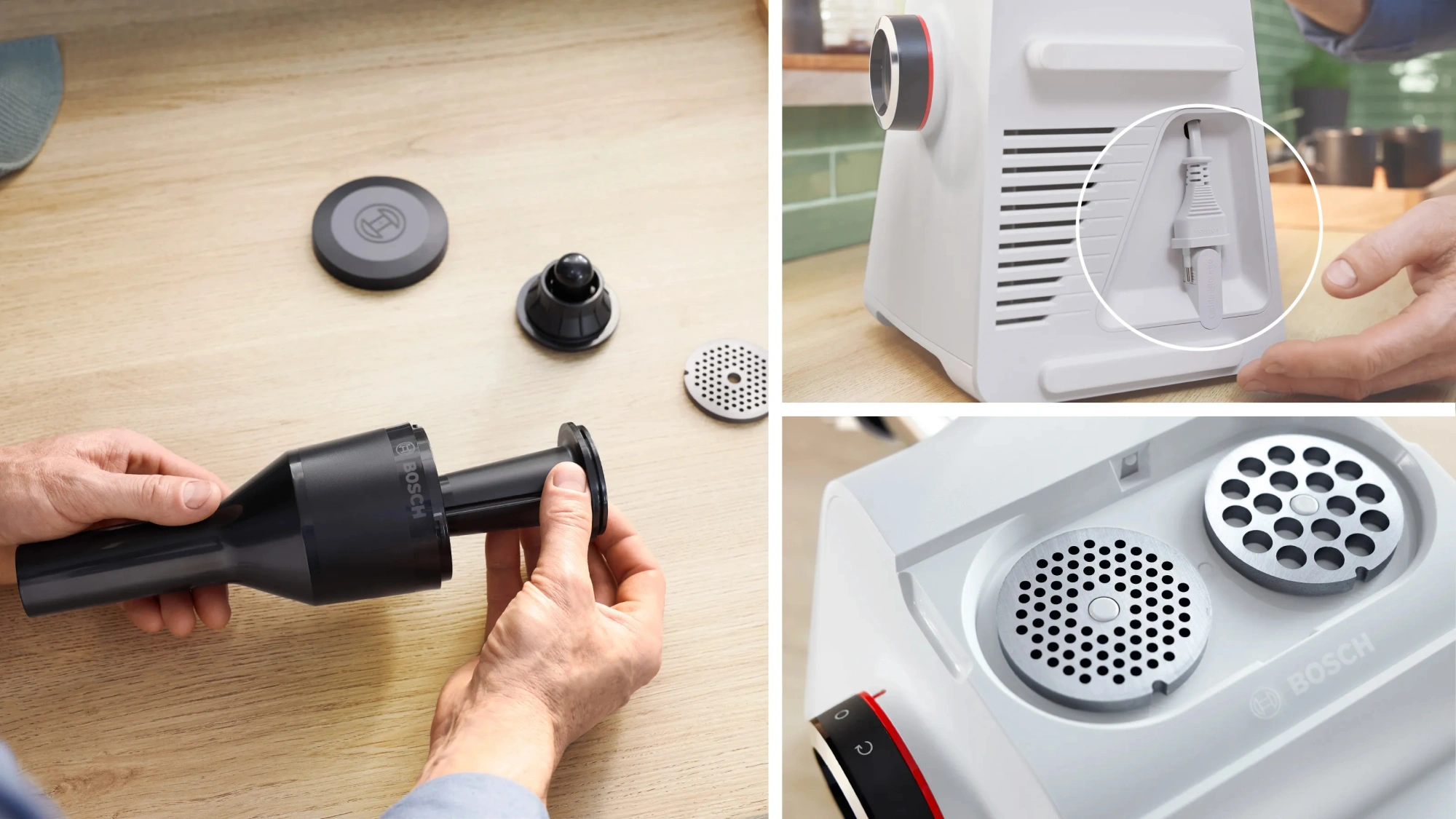 Мясорубка Bosch MFWS609W 2100Вт белый/черный — миниатюра 3