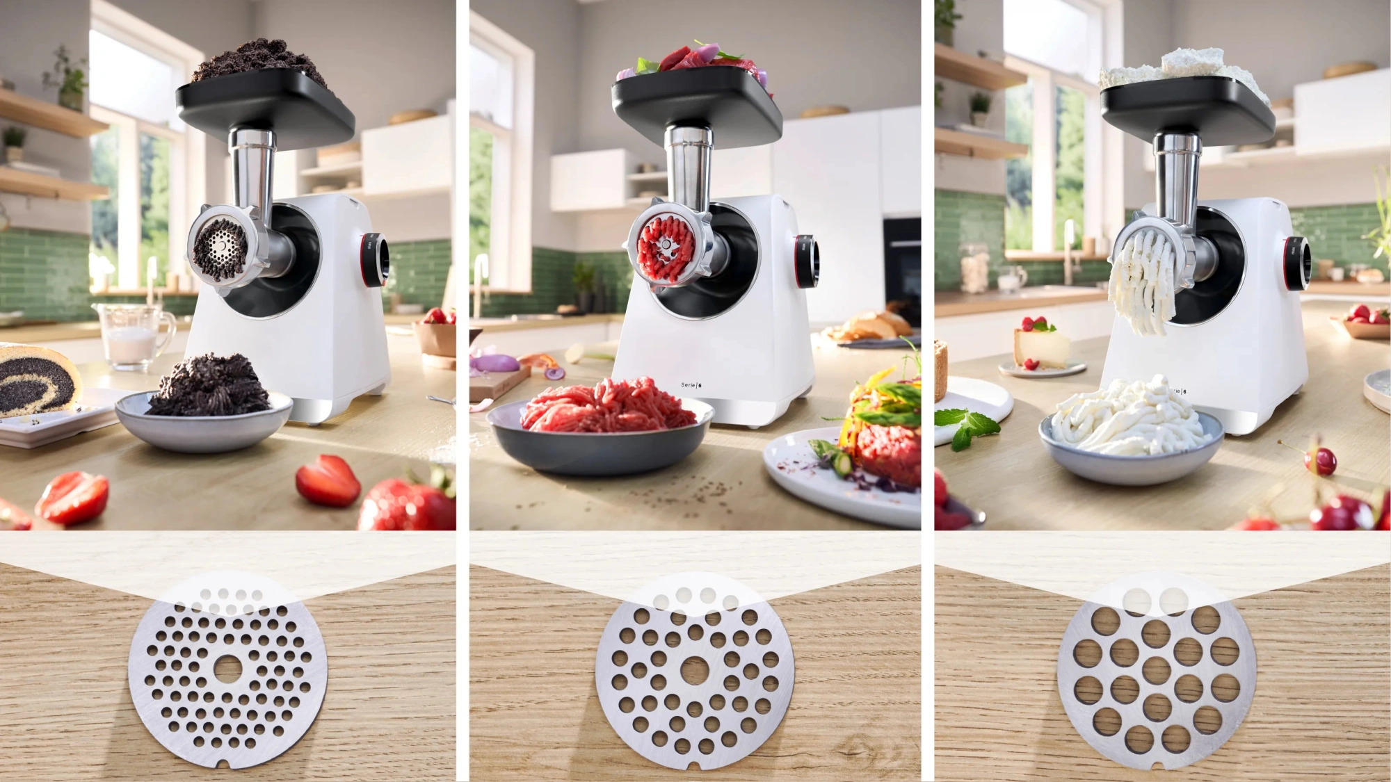 Мясорубка Bosch MFWS609W 2100Вт белый/черный — миниатюра 5