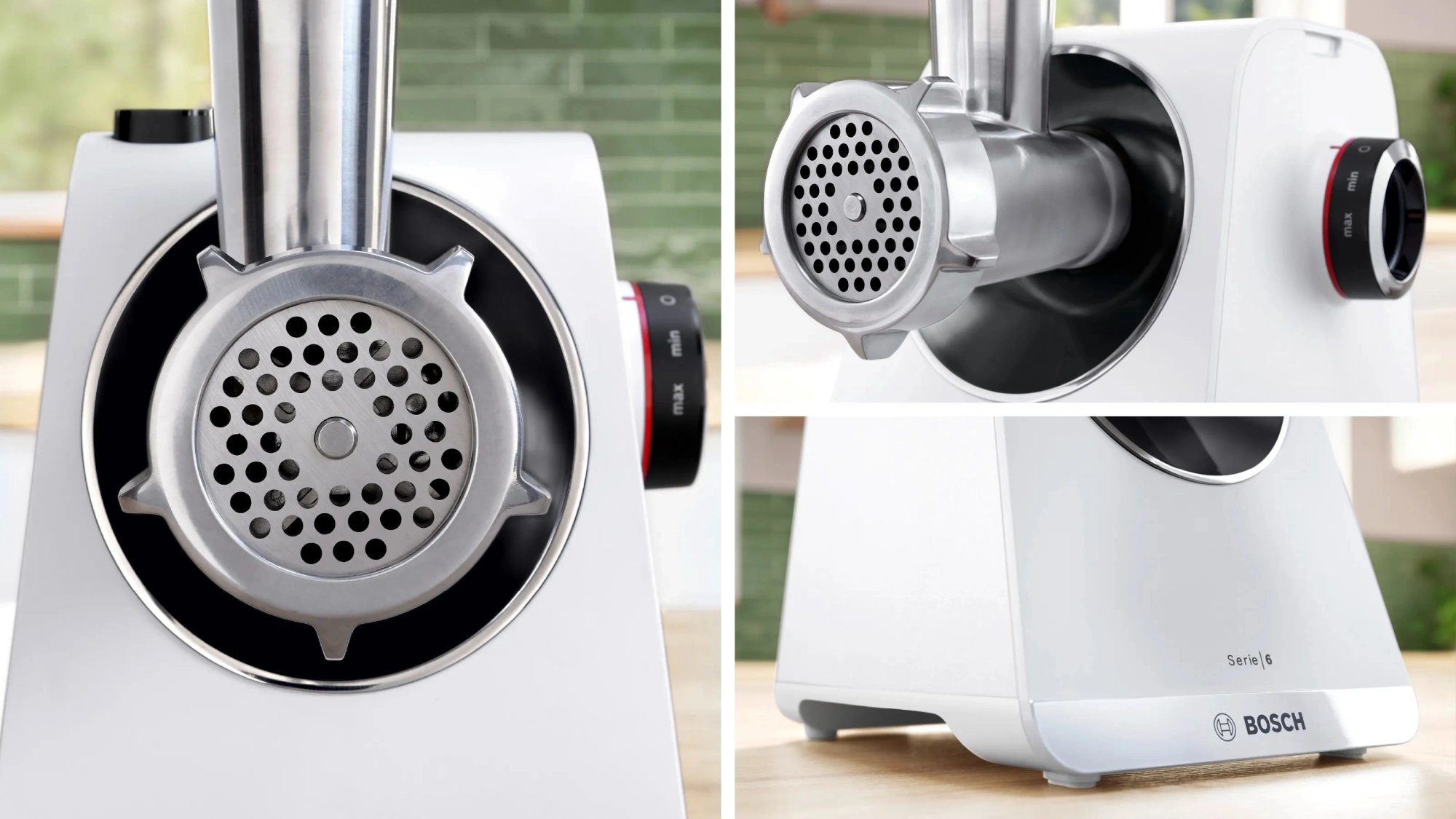 Мясорубка Bosch MFWS609W 2100Вт белый/черный — миниатюра 9