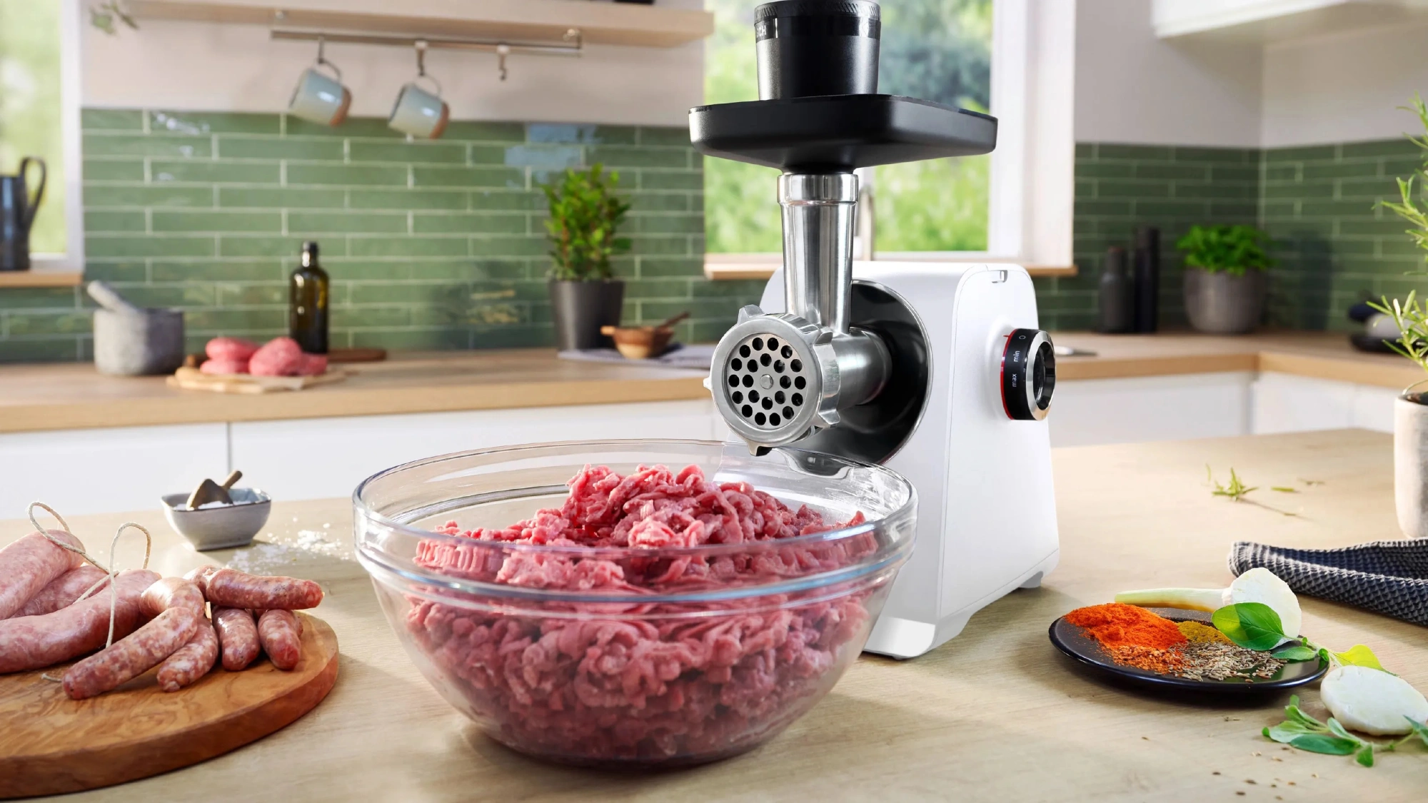 Мясорубка Bosch MFWS609W 2100Вт белый/черный — миниатюра 13