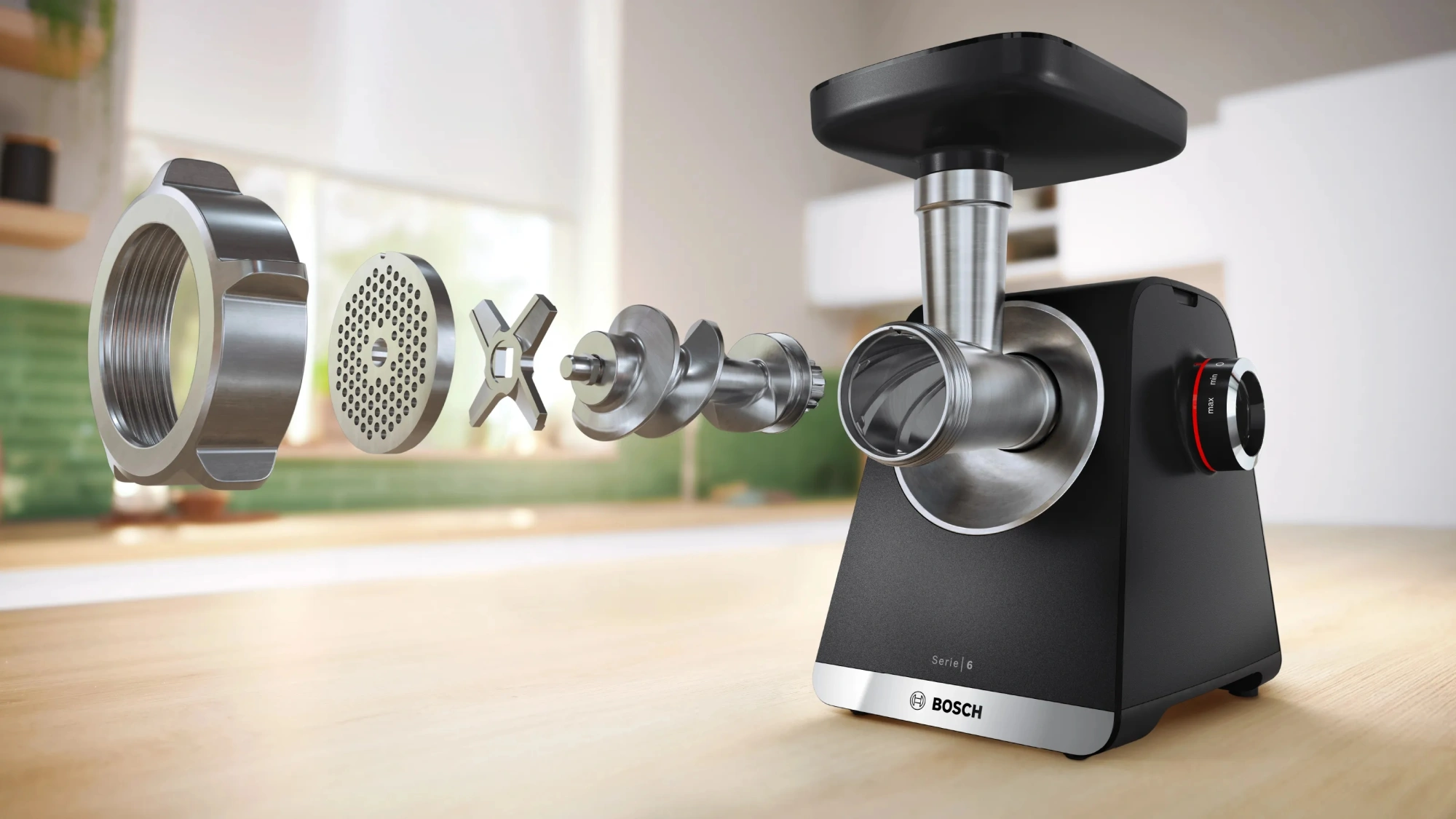 Мясорубка Bosch MFWS640B 2100Вт черный — миниатюра 10