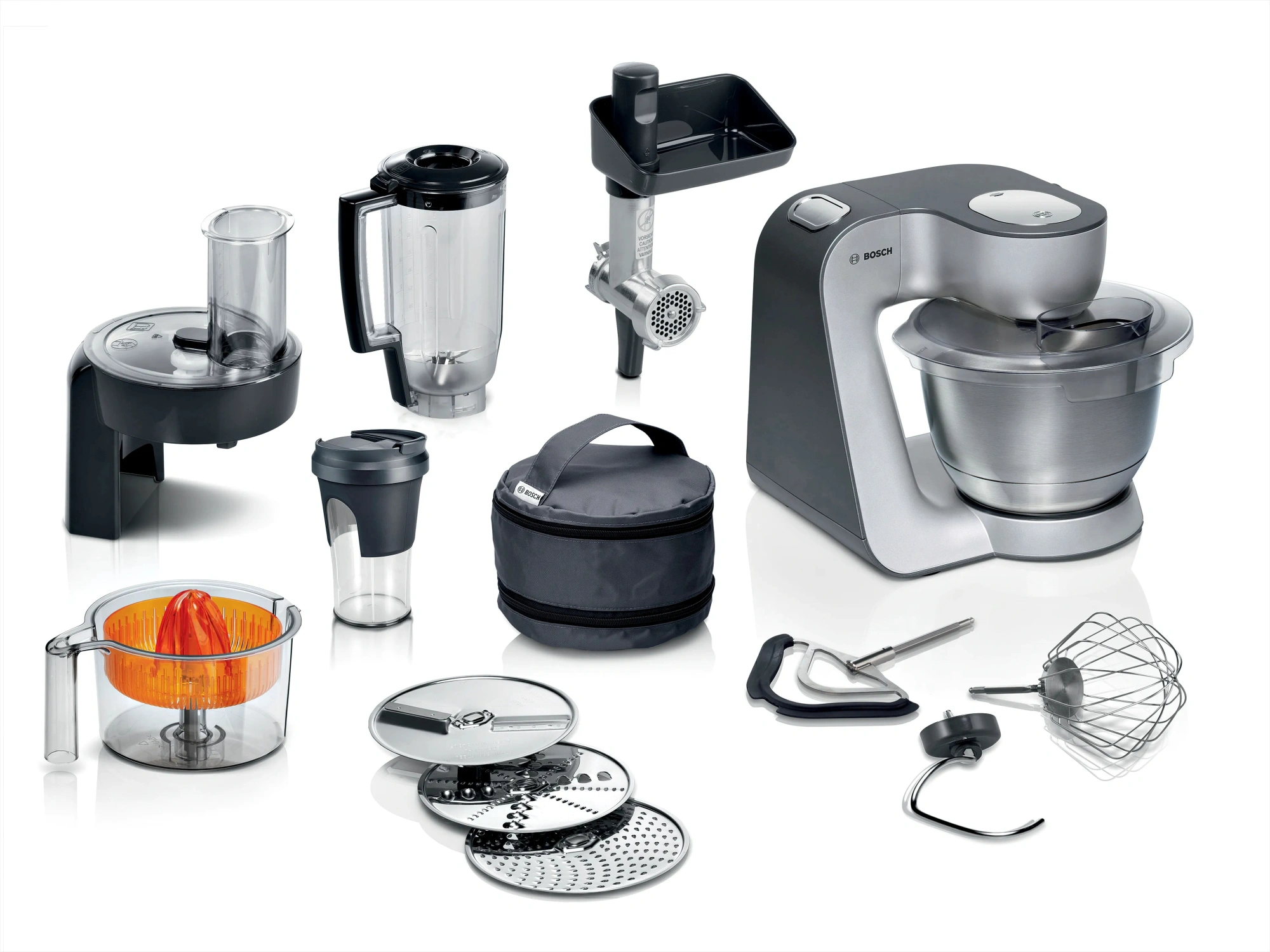 Кухонная машина Bosch MUM58359 1000Вт черный/серый — фото 1