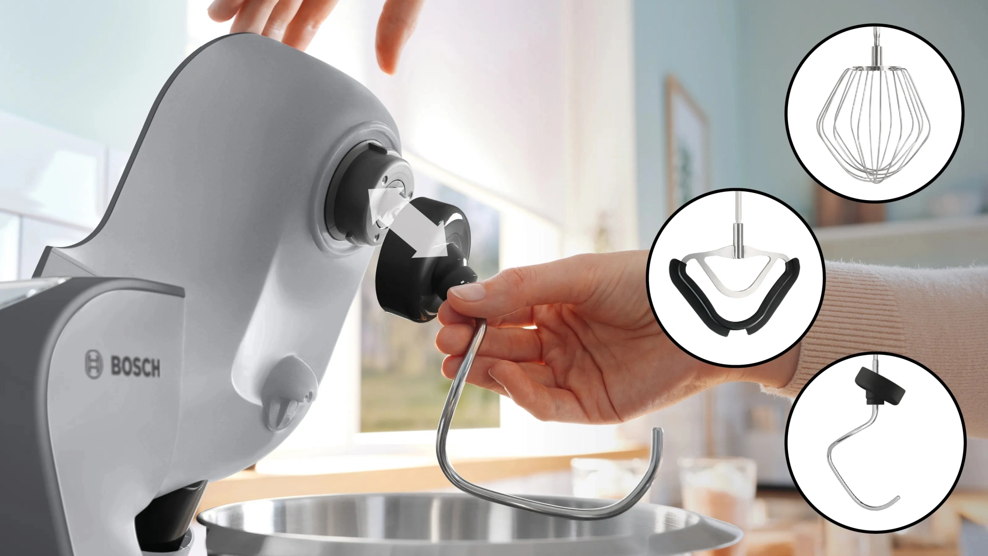 Кухонная машина Bosch MUM58359 1000Вт черный/серый — миниатюра 8