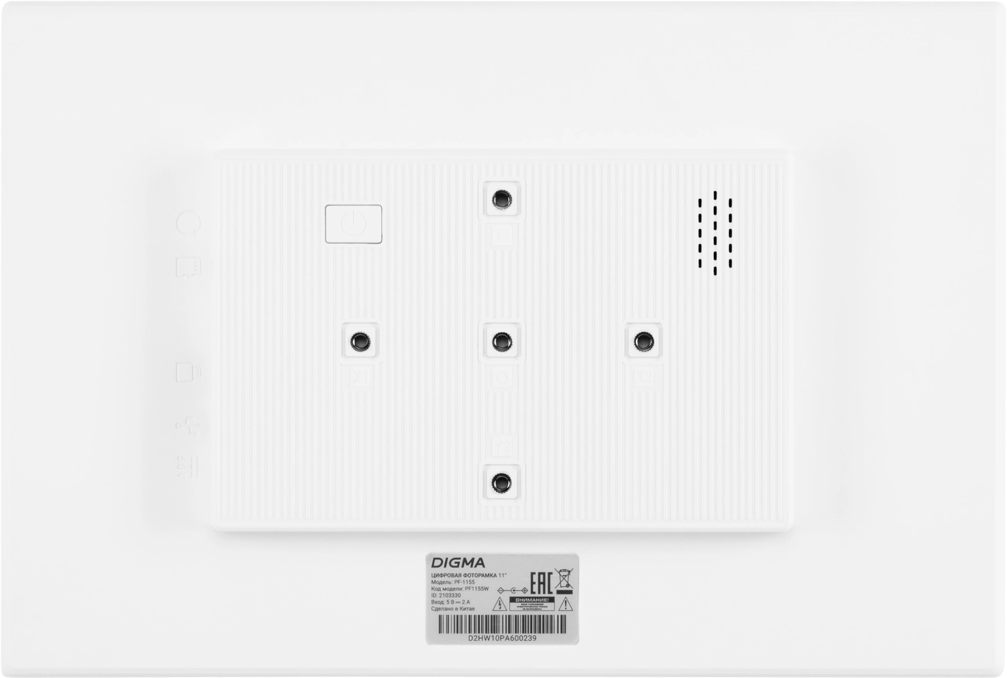 Фоторамка Digma 11" PF-1155 1280x800 белый пластик 16Gb Видео WiFi — миниатюра 16