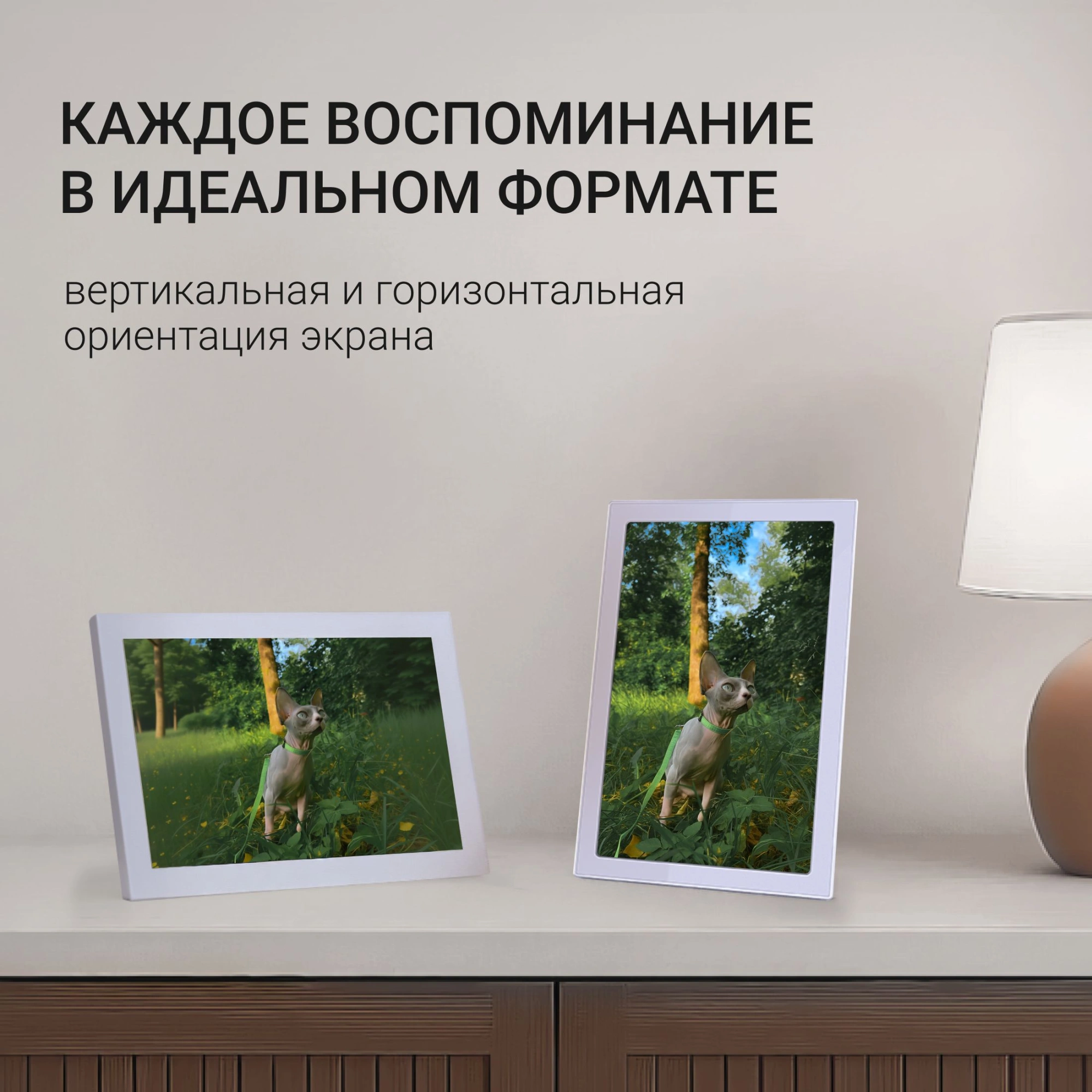 Фоторамка Digma 15.6" PF-1555 1920x1080 белый пластик 32Gb Видео WiFi — миниатюра 5