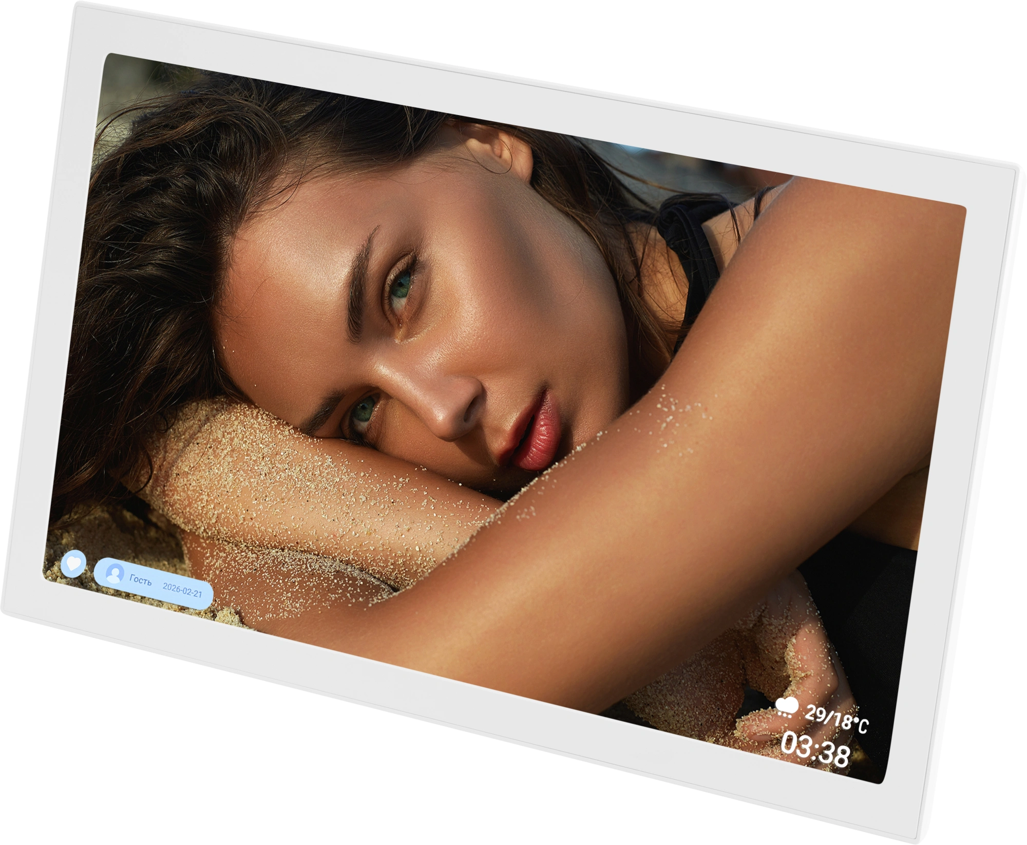 Фоторамка Digma 15.6" PF-1555 1920x1080 белый пластик 32Gb Видео WiFi — миниатюра 18