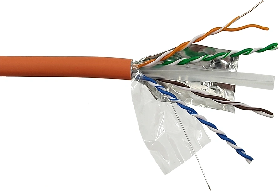 Кабель информационный Lanmaster LAN-6AFTP-LSZH-OR кат.6A FTP 4 пары 23AWG LSZH внутренний 305м оранжевый — фото 1