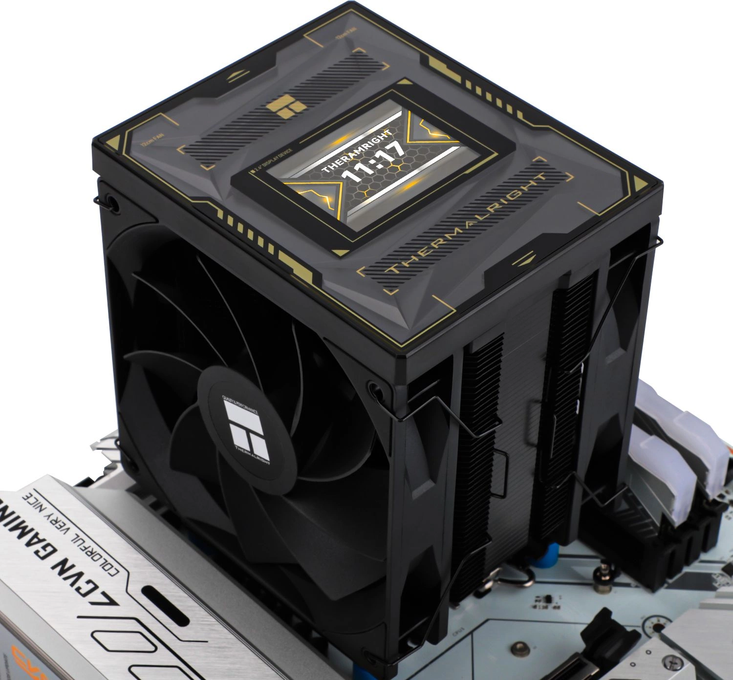Устройство охлаждения(кулер) Thermalright Burst Assassin Vision 120 Soc-AM5/AM4/1200/1700/1851 черный 4-pin 25.6dB Al+Cu LCD Ret (BA120-VISION-BL) — миниатюра 5