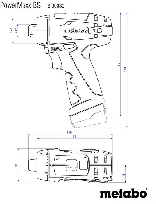 Дрель-шуруповерт Metabo Metabo PowerMaxx BS аккум. патрон:быстрозажимной (кейс в комплекте) (600984500) — миниатюра 3