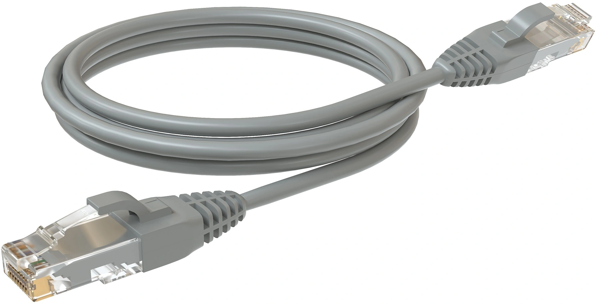 Патч-корд Sysmatrix PC 4545.5EU26.3LSZHGY U/UTP RJ-45 вил.-вилка RJ-45 кат.5E 3м серый LSZH — фото 1