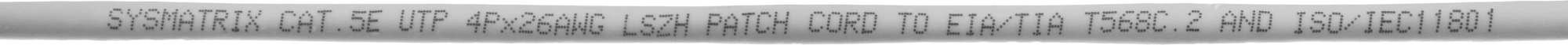 Патч-корд Sysmatrix PC 4545.5EU26.5LSZHGY U/UTP RJ-45 вил.-вилка RJ-45 кат.5E 5м серый LSZH — миниатюра 2