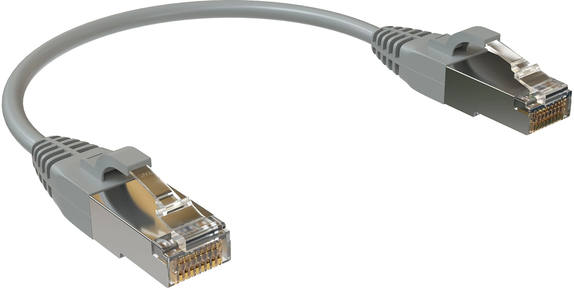 Патч-корд Sysmatrix PC 4545.5ES26.015LSZHGY F/UTP RJ-45 вил.-вилка RJ-45 кат.5E 0.15м серый LSZH — фото 1