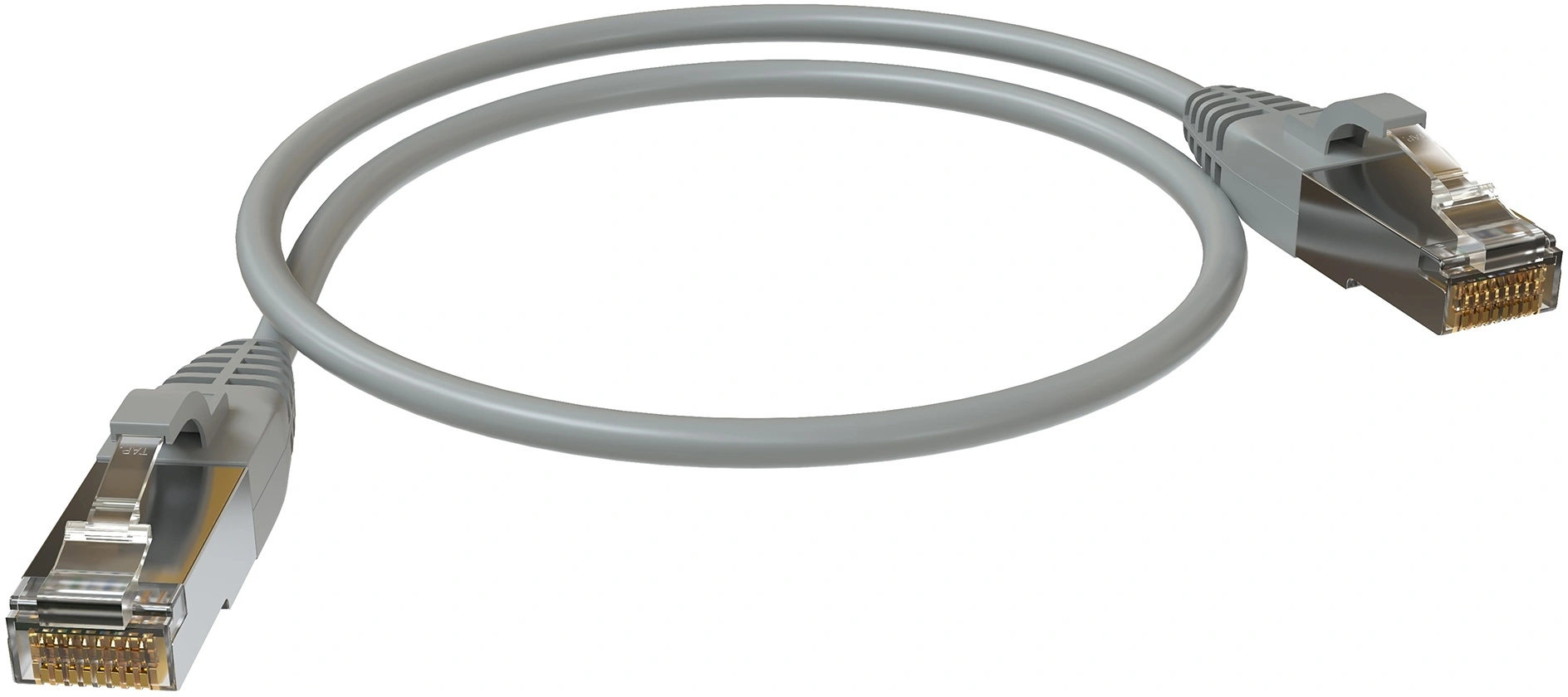 Патч-корд Sysmatrix PC 4545.5ES26.05LSZHGY F/UTP RJ-45 вил.-вилка RJ-45 кат.5E 0.5м серый LSZH — фото 1