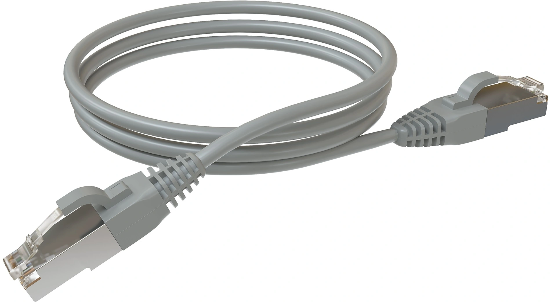 Патч-корд Sysmatrix PC 4545.5ES26.2LSZHGY F/UTP RJ-45 вил.-вилка RJ-45 кат.5E 2м серый LSZH — фото 1