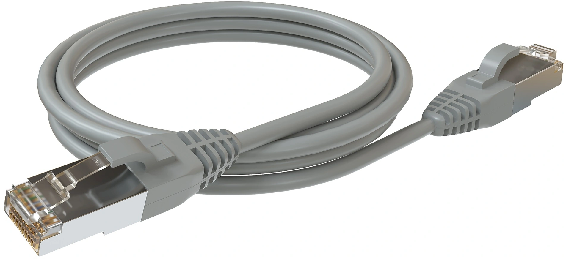 Патч-корд Sysmatrix PC 4545.5ES26.3LSZHGY F/UTP RJ-45 вил.-вилка RJ-45 кат.5E 3м серый LSZH — фото 1