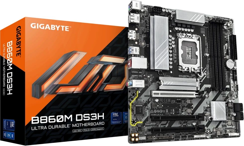 Материнская плата Gigabyte B860M DS3H Soc-1851 Intel B860 4xDDR5 mATX AC`97 8ch(7.1) 2.5Gg RAID+HDMI+DP — миниатюра 5