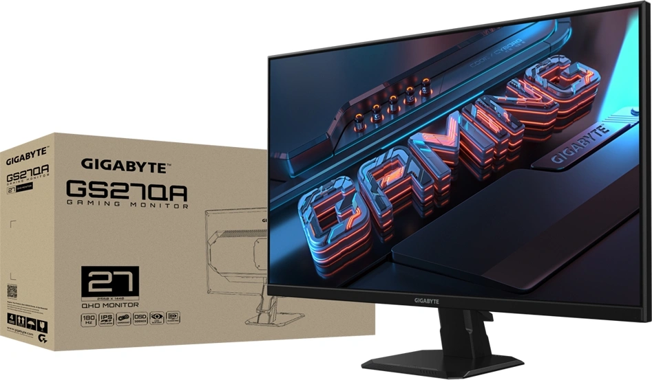 Монитор Gigabyte 27" GS27QA черный IPS LED 16:9 HDMI матовая 1000:1 300cd 178гр/178гр 2560x1440 180Hz DP Quad 2K (1440p) 5.26кг — миниатюра 8