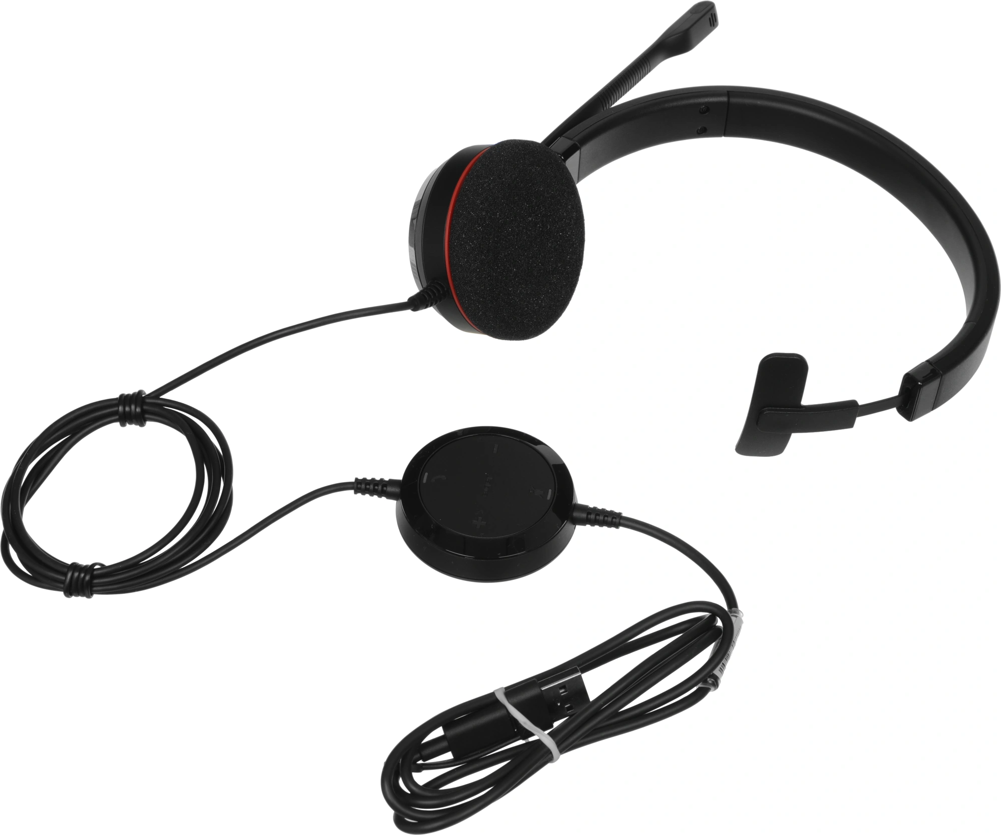 Наушники с микрофоном Jabra Evolve 20 черный накладные USB оголовье (4993-823-169) — миниатюра 11