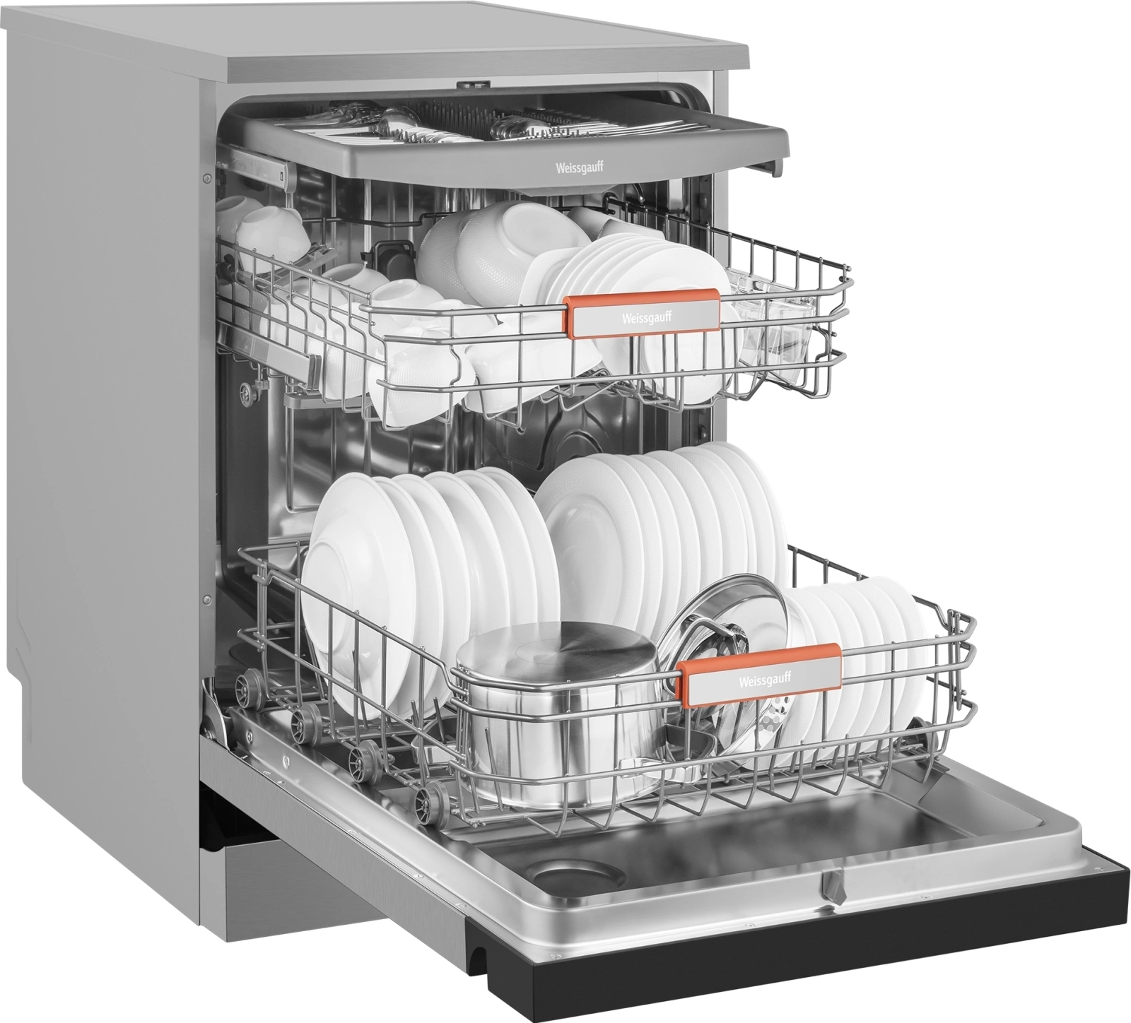 Посудомоечная машина Weissgauff DW 6038 X Inverter серебристый (полноразмерная) инвертор — миниатюра 20