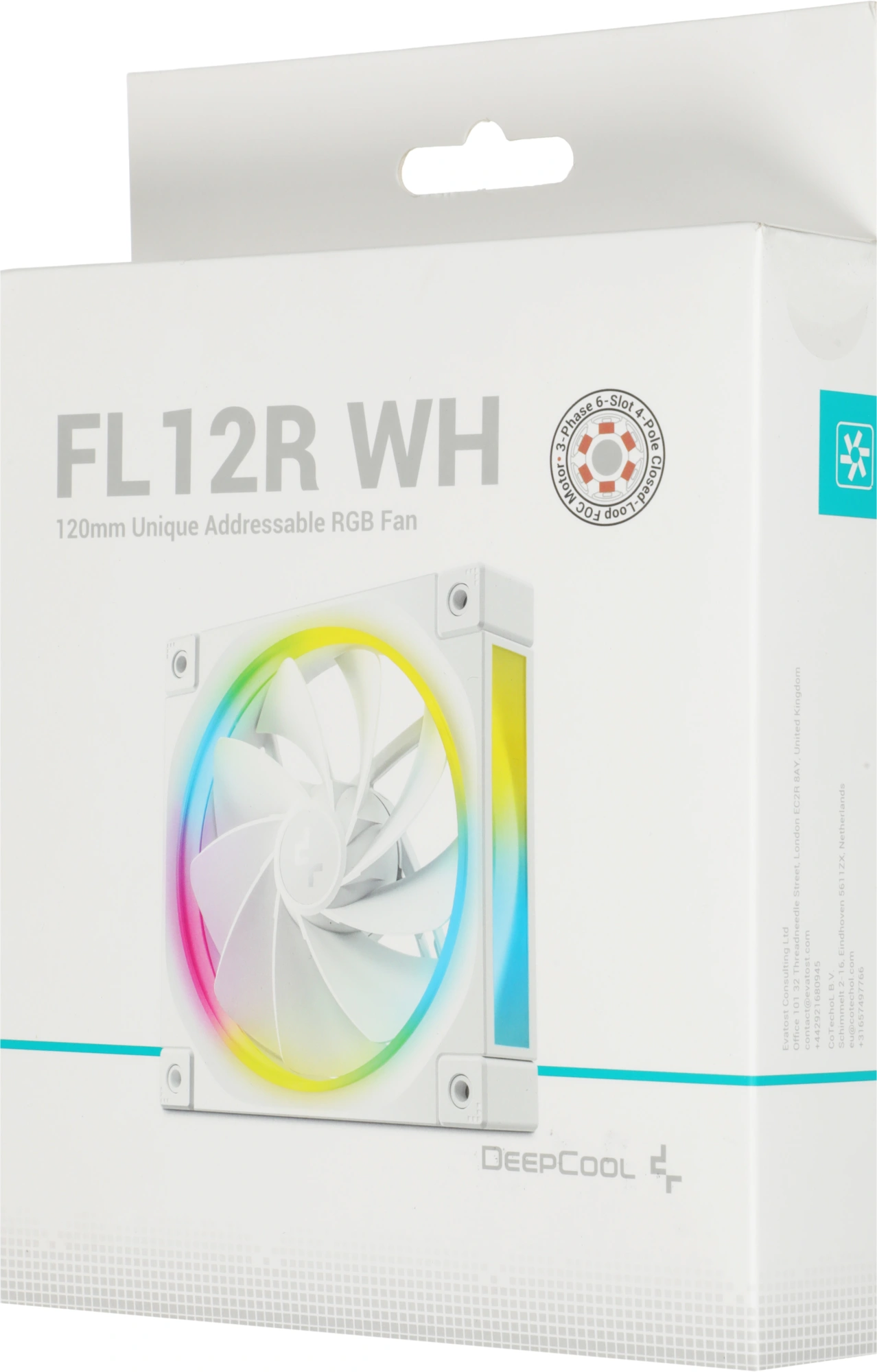 Вентилятор для корпуса Deepcool FL12R Wh Reverse ARGB 120х120x25 белый 4-pin 33.9дБ (R-FL12R-WHAPN1-G) Ret — миниатюра 13