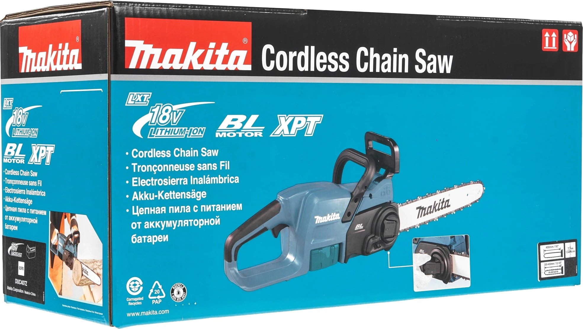 Цепная пила Makita LXT DUC407Z аккум. 610Вт дл.шины:16" (40cm) — миниатюра 9