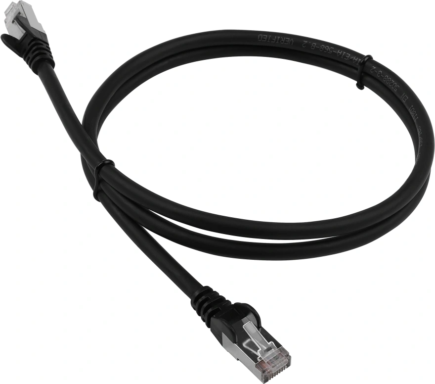 LAN-PC45/S6-5.0-BK Шнур коммутационный Lanmaster кат. 6 экр. FTP RJ45/RJ45 d 62 5м LSZH AWG26 чёрный
