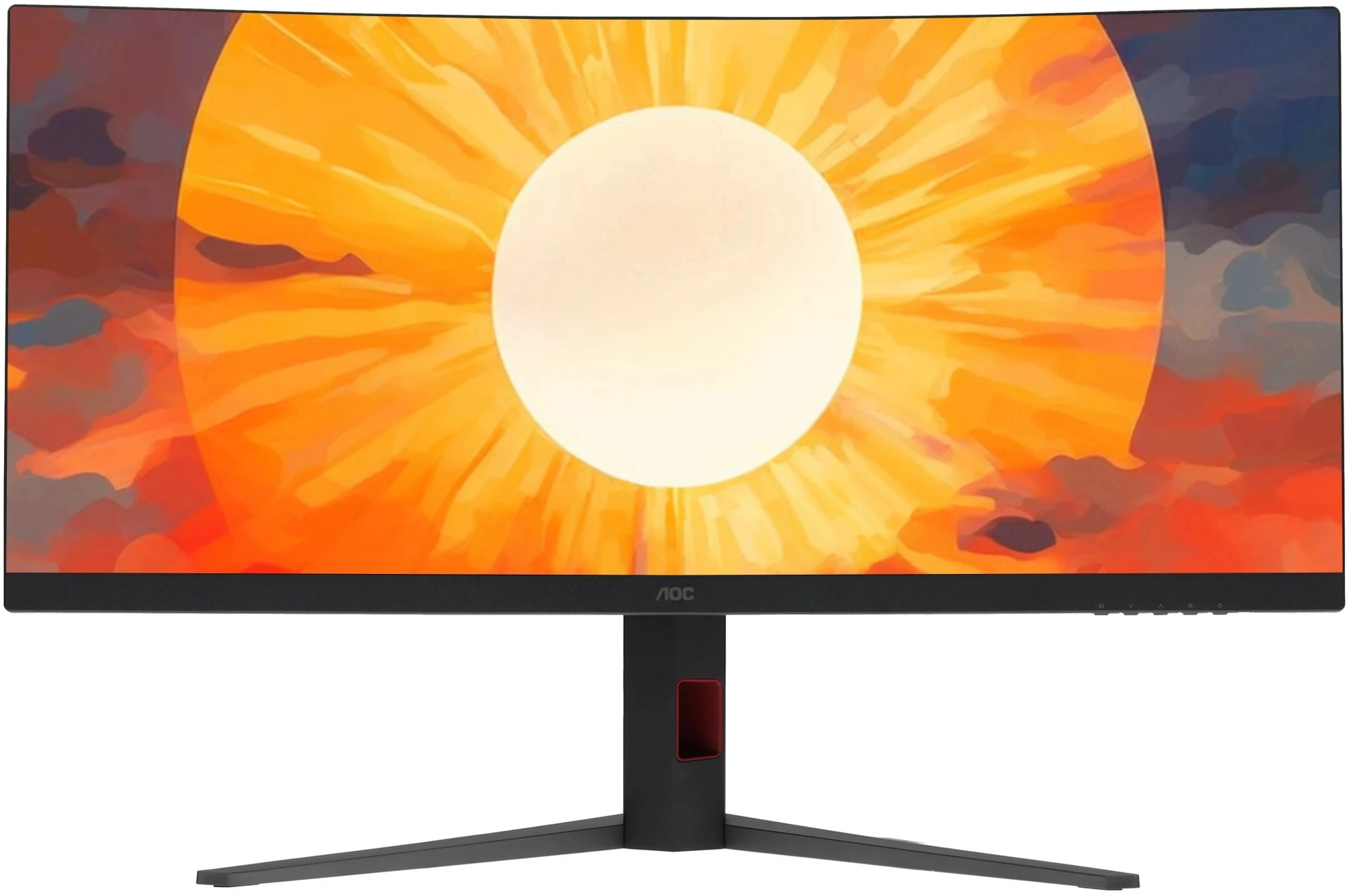 Монитор AOC 34" Gaming CU34G4 черный VA LED 21:9 HDMI матовая HAS Piv 300cd 178гр/178гр 3440x1440 180Hz FreeSync Premium DP UW 8.08кг — фото 1