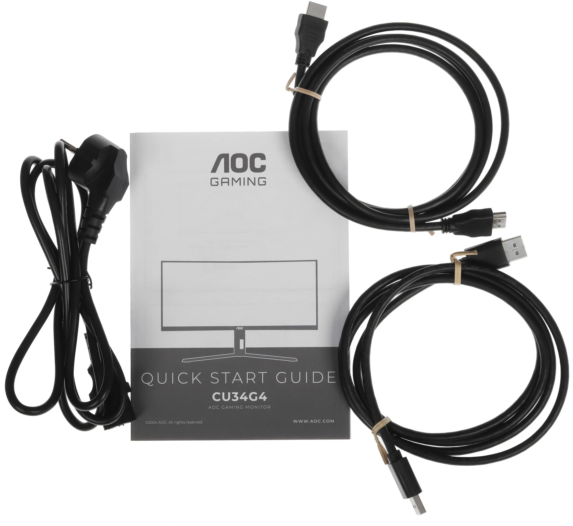 Монитор AOC 34" Gaming CU34G4 черный VA LED 21:9 HDMI матовая HAS Piv 300cd 178гр/178гр 3440x1440 180Hz FreeSync Premium DP UW 8.08кг — миниатюра 13