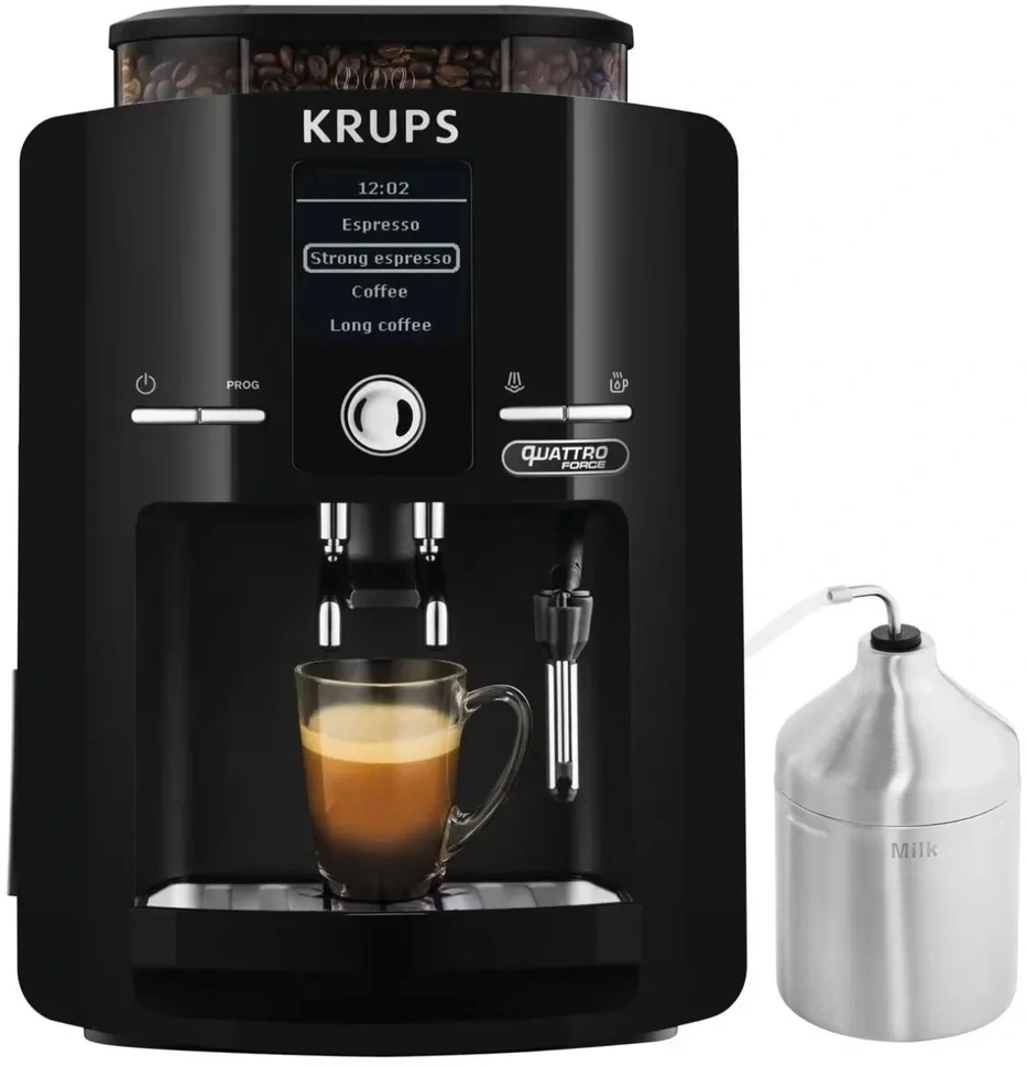 Кофемашина Krups Espresseria EA82F010 1450Вт черный/нержавеющая сталь — фото 1