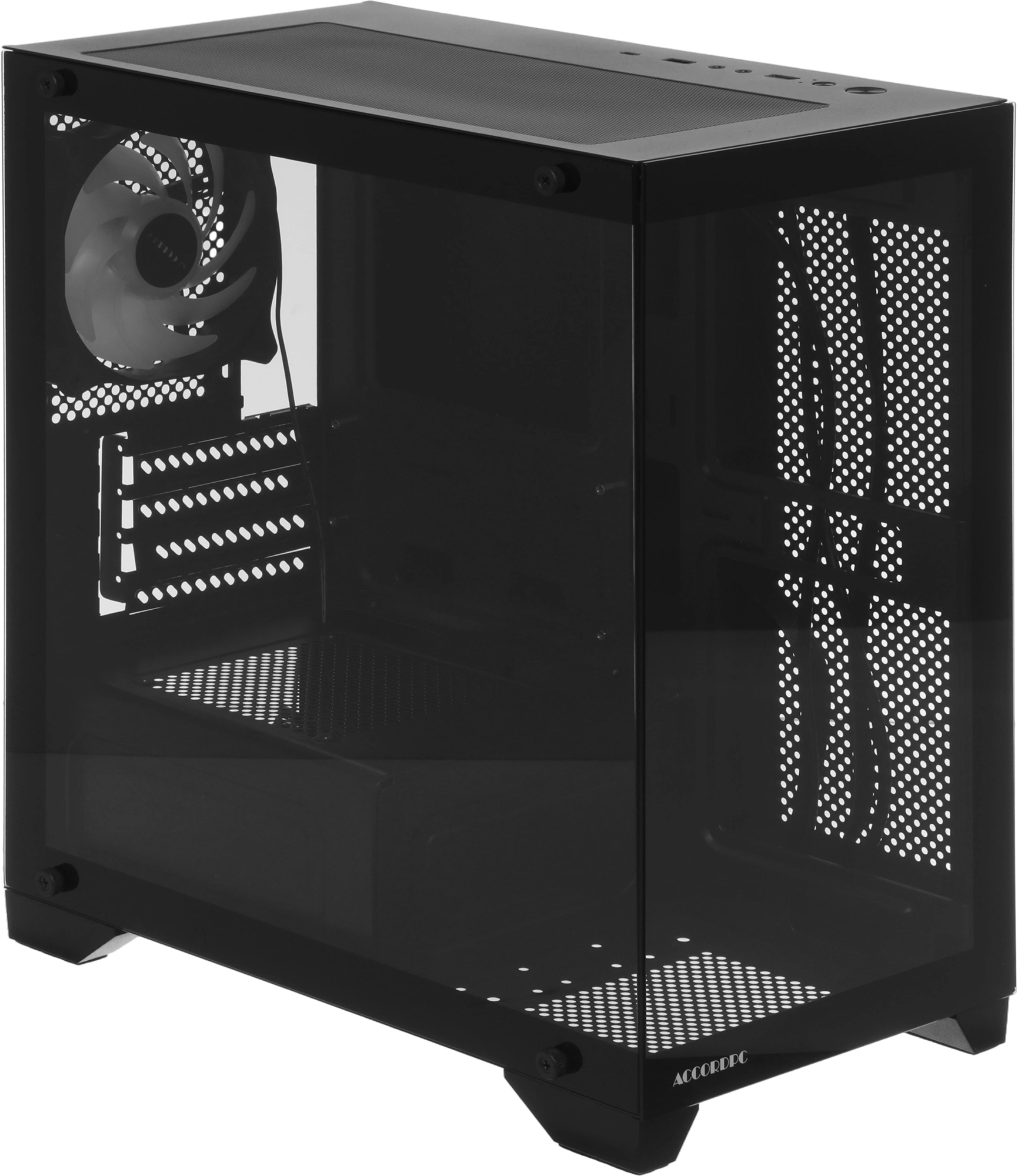Корпус Accord ACC-350-02B черный без БП mATX 7x120mm 1xUSB2.0 1xUSB3.0 audio bott PSU — миниатюра 7