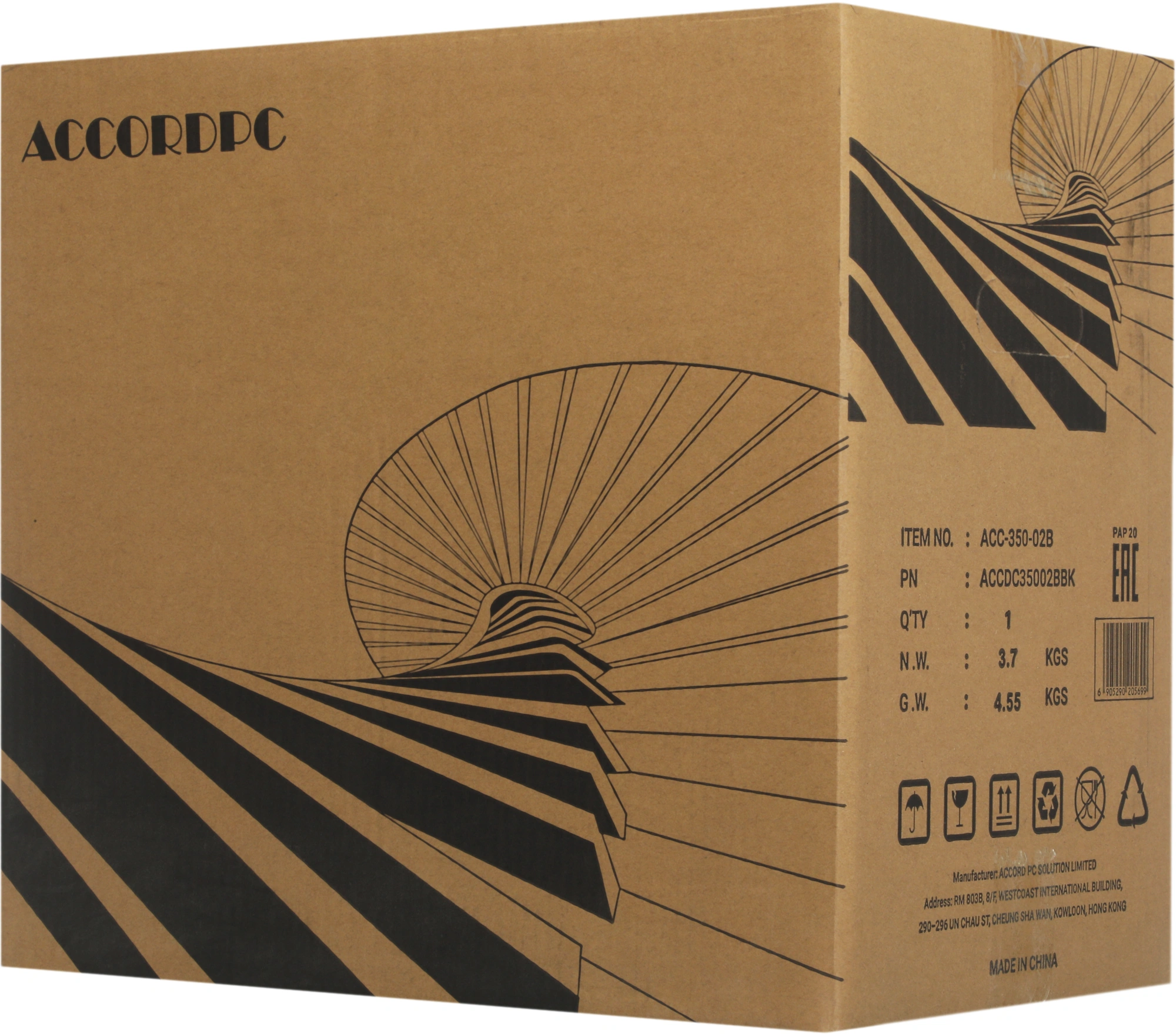 Корпус Accord ACC-350-02B черный без БП mATX 7x120mm 1xUSB2.0 1xUSB3.0 audio bott PSU — миниатюра 3