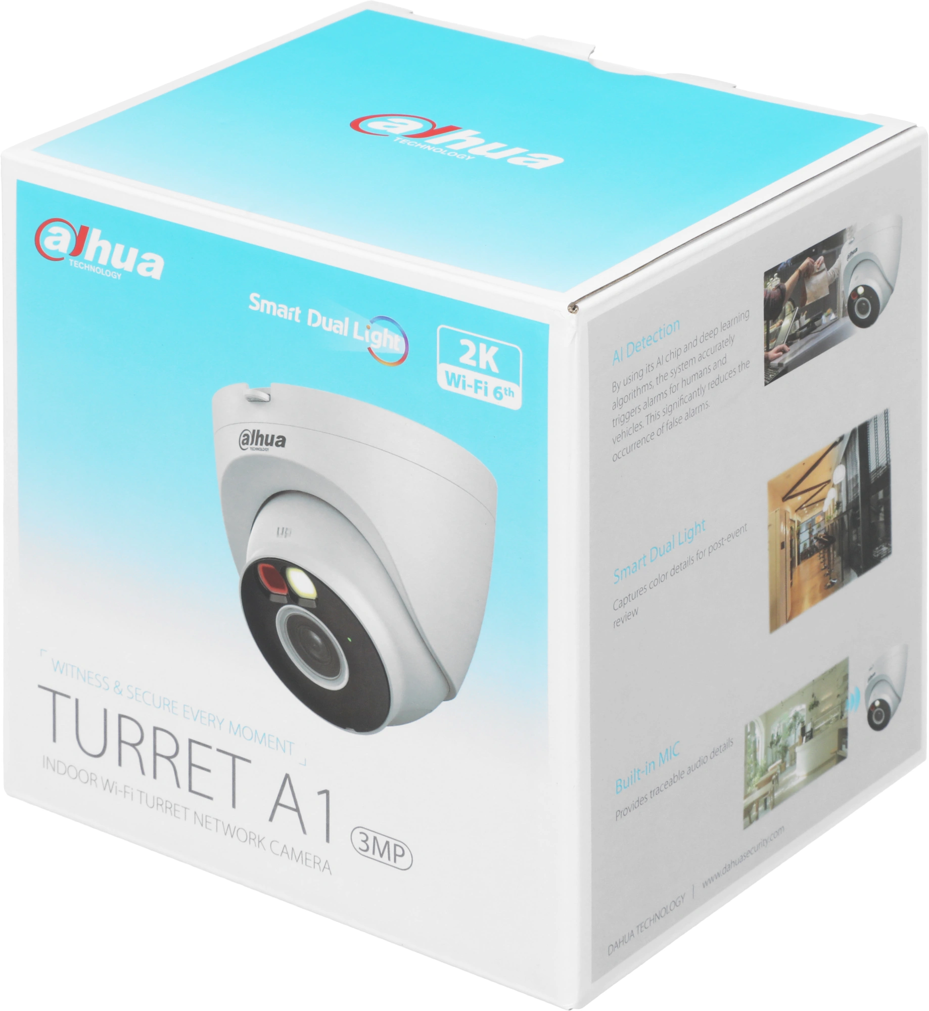 Камера видеонаблюдения IP Dahua DH-IPC-T3AP-IL-0280B Wi-Fi 2.8-2.8мм цв. корп.:белый (DH-T3A-IL) — фото 1