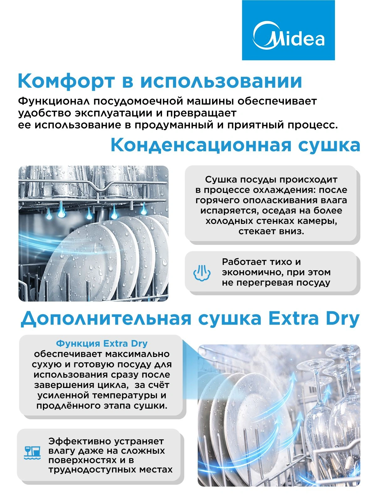 Посудомоечная машина встраив. Midea MID60S050 2100Вт полноразмерная — миниатюра 17