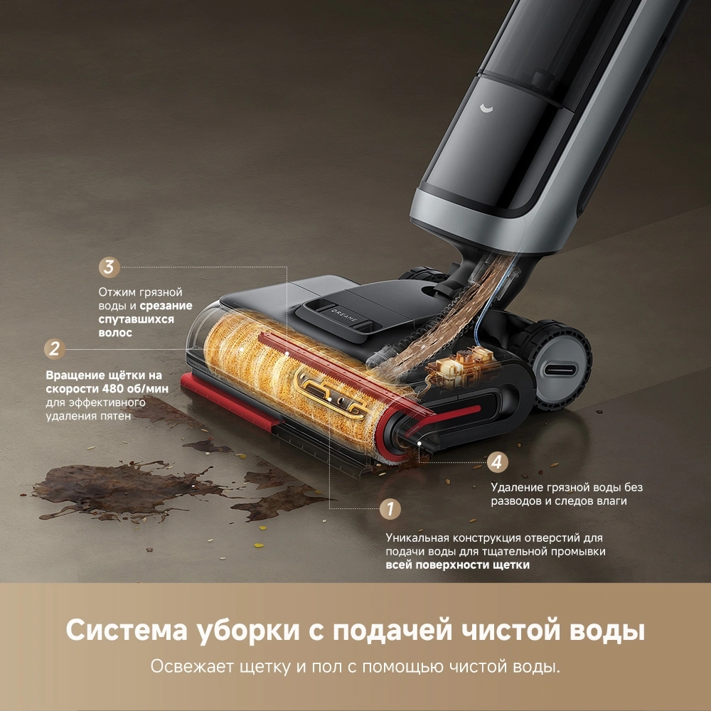 Пылесос моющий Dreame H15 Pro 400Вт черный — миниатюра 13