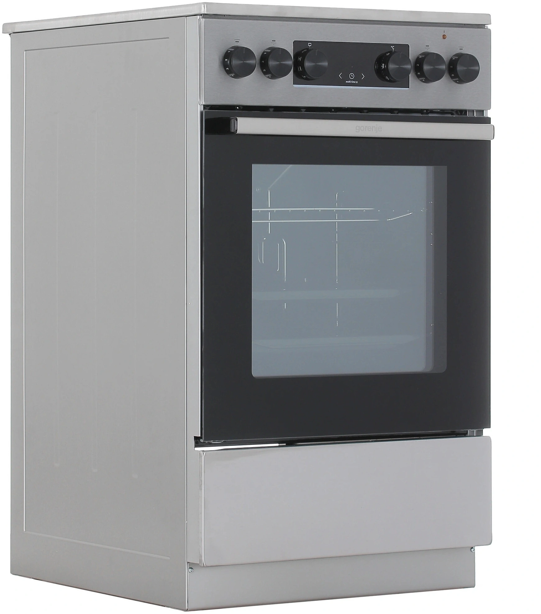 Плита Электрическая Gorenje GEC5C40XAOT серый стеклокерамика (без крышки) — миниатюра 2
