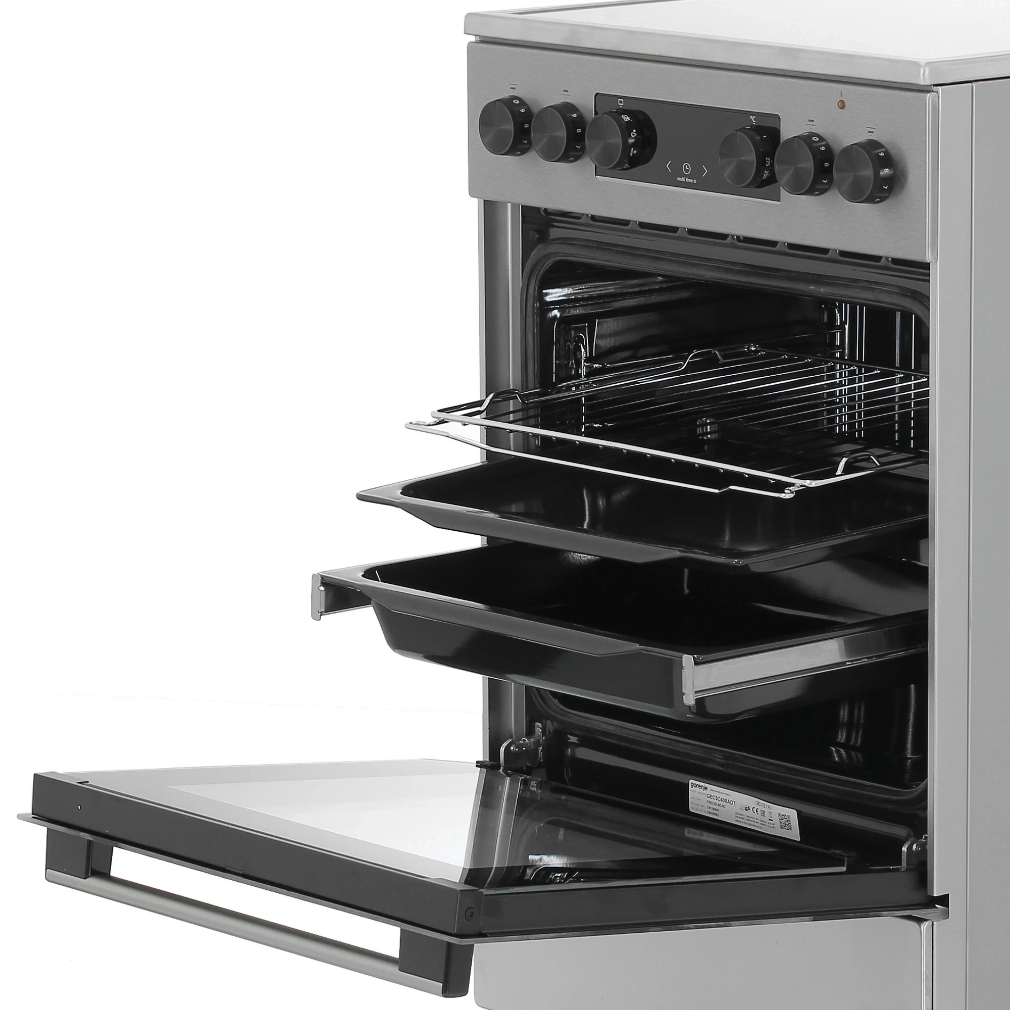 Плита Электрическая Gorenje GEC5C40XAOT серый стеклокерамика (без крышки) — миниатюра 6