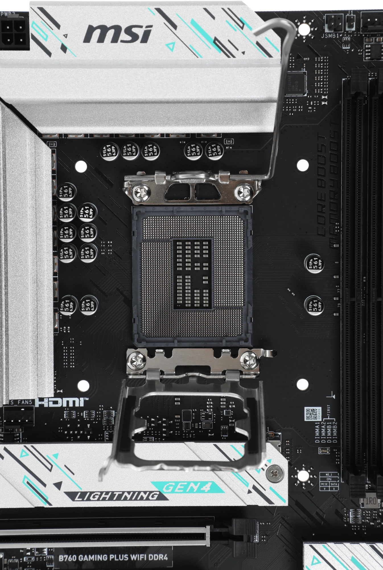 Материнская плата MSI B760 GAMING PLUS WIFI DDR4 Soc-1700 Intel B760 4xDDR4 ATX AC`97 8ch(7.1) 2.5Gg+HDMI+DP — миниатюра 5