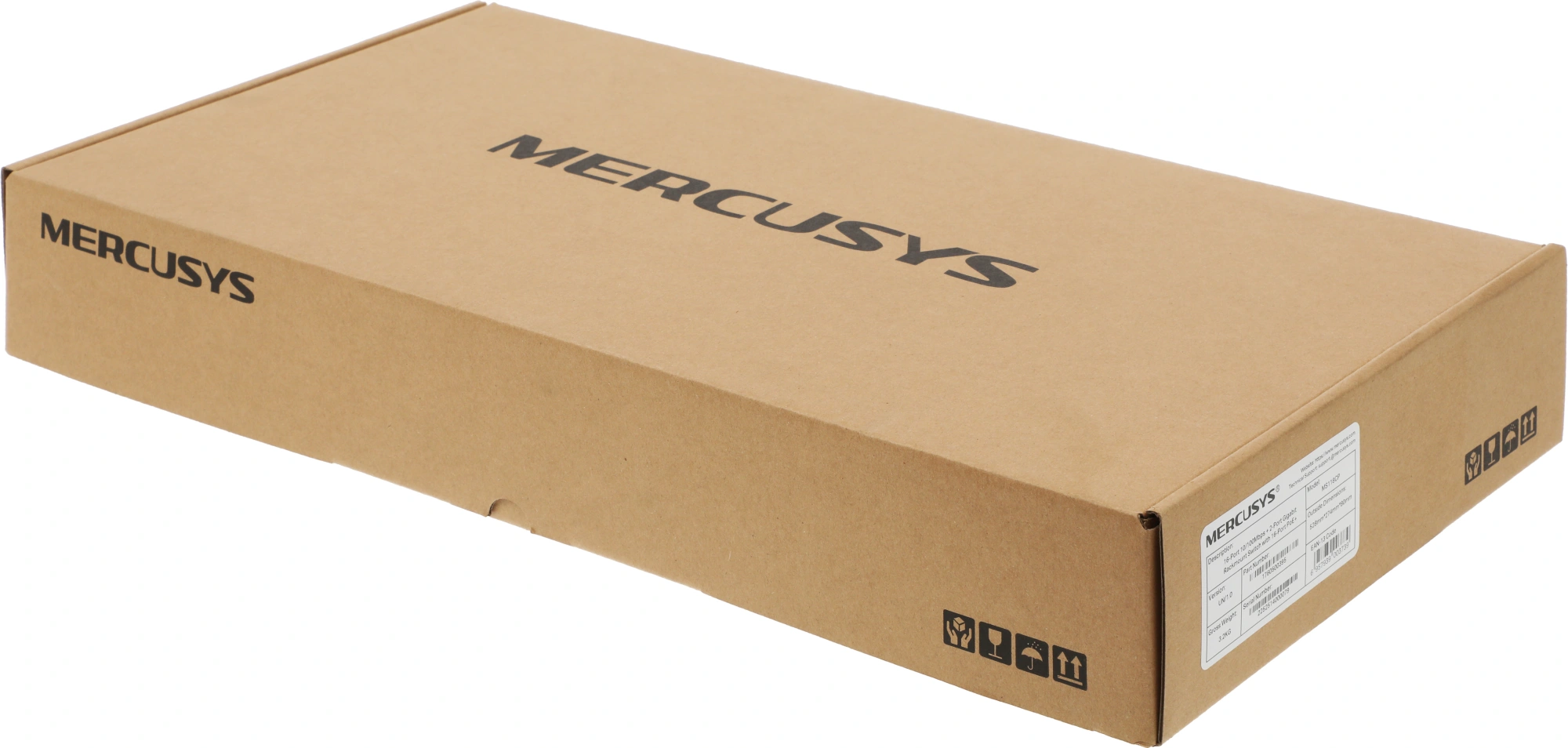Коммутатор Mercusys MS118CP (L2) 16x100Мбит/с 2x1Гбит/с 2xКомбо(1000BASE-T/SFP) 16PoE+ 190W неуправляемый — миниатюра 4