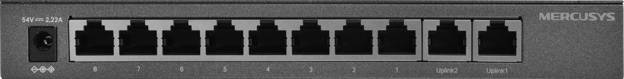 Коммутатор Mercusys MS110GMP (L2) 10x1Гбит/с 8PoE+ 111W неуправляемый — миниатюра 6