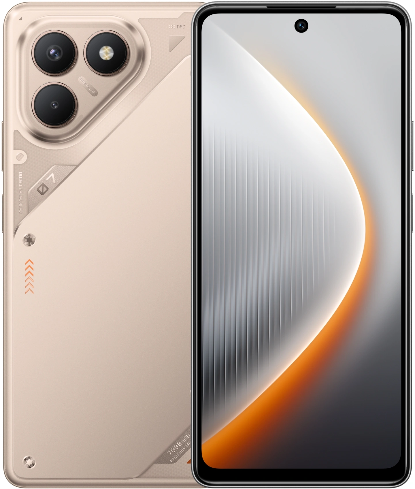 Смартфон Tecno POVA 7 Neo 256Gb 8Gb титановый (LJ6 256+8 HYPER TITANIUM)