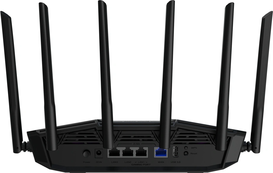 Роутер беспроводной Asus TUF-BE6500 BE6500 100/1000/2500BASE-T черный — миниатюра 3