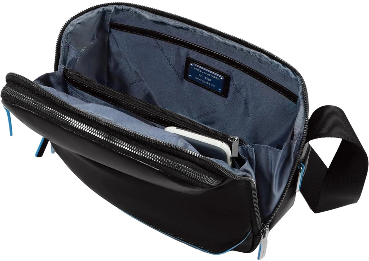 Сумка кросс-боди мужская Piquadro Blue Square CA6900B2/N черная натур.кожа — миниатюра 3