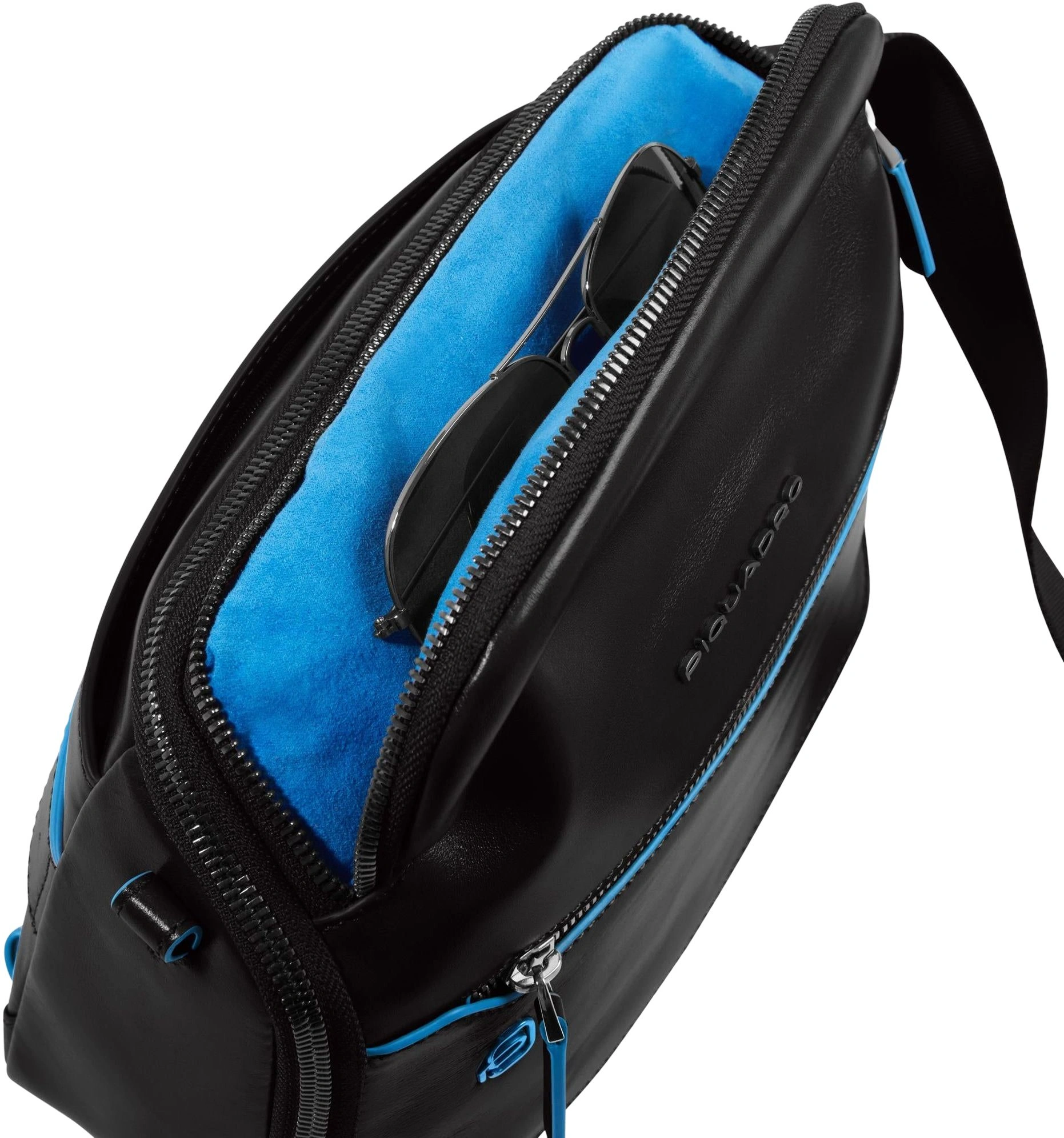 Сумка кросс-боди мужская Piquadro Blue Square CA6900B2/N черная натур.кожа — миниатюра 5