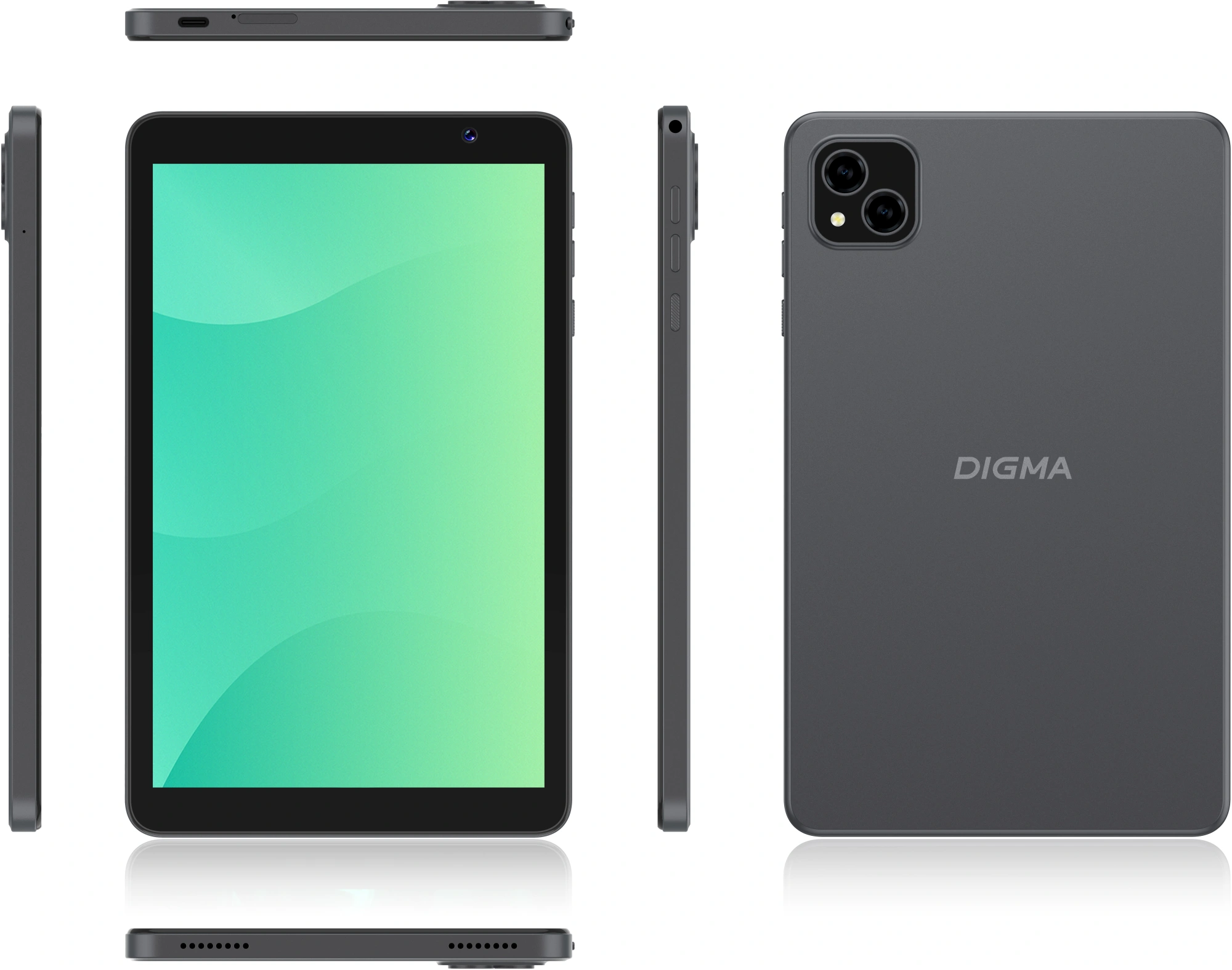 Планшет Digma G8 SC9863A (1.6) 8C RAM3Gb ROM32Gb 8" IPS 800x1280 4G Android 15 Go темно-серый 5Mpix 2Mpix BT WiFi microSD 128Gb 4000mAh 191hrs — миниатюра 8