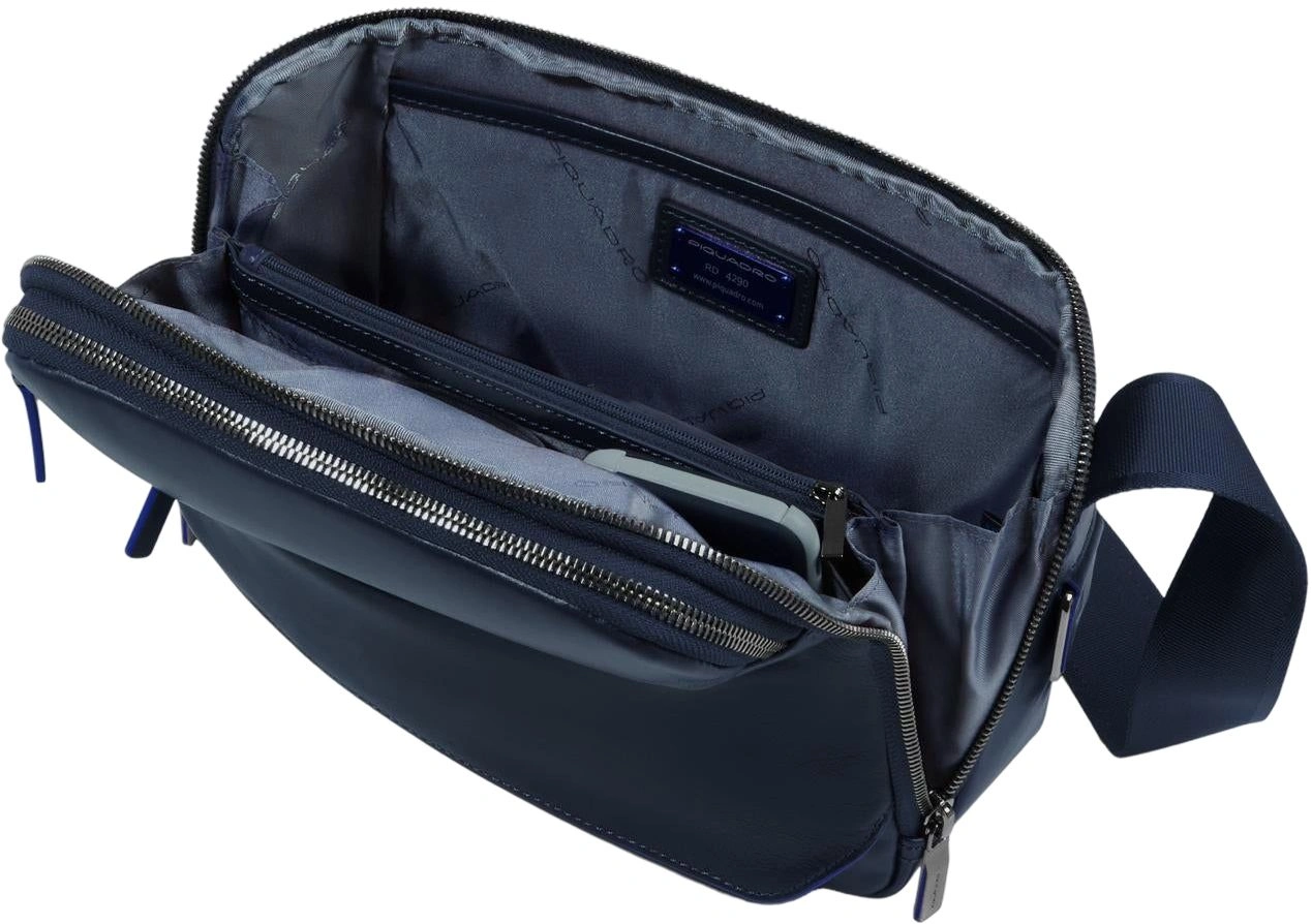 Сумка кросс-боди мужская Piquadro Blue Square CA6900B2/BLU2 темно-синяя натур.кожа — миниатюра 3