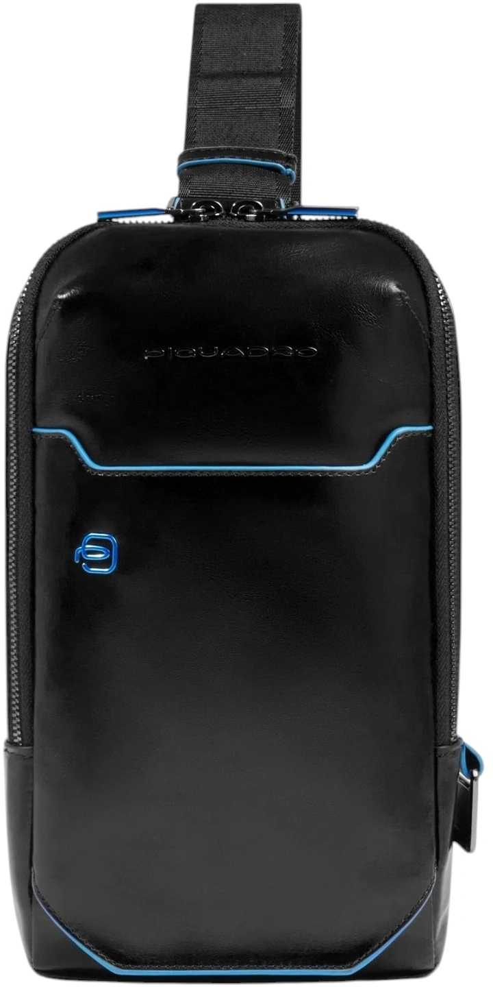 Рюкзак слинг мужской Piquadro Blue Square CA6898B2/N черный натур.кожа — фото 1