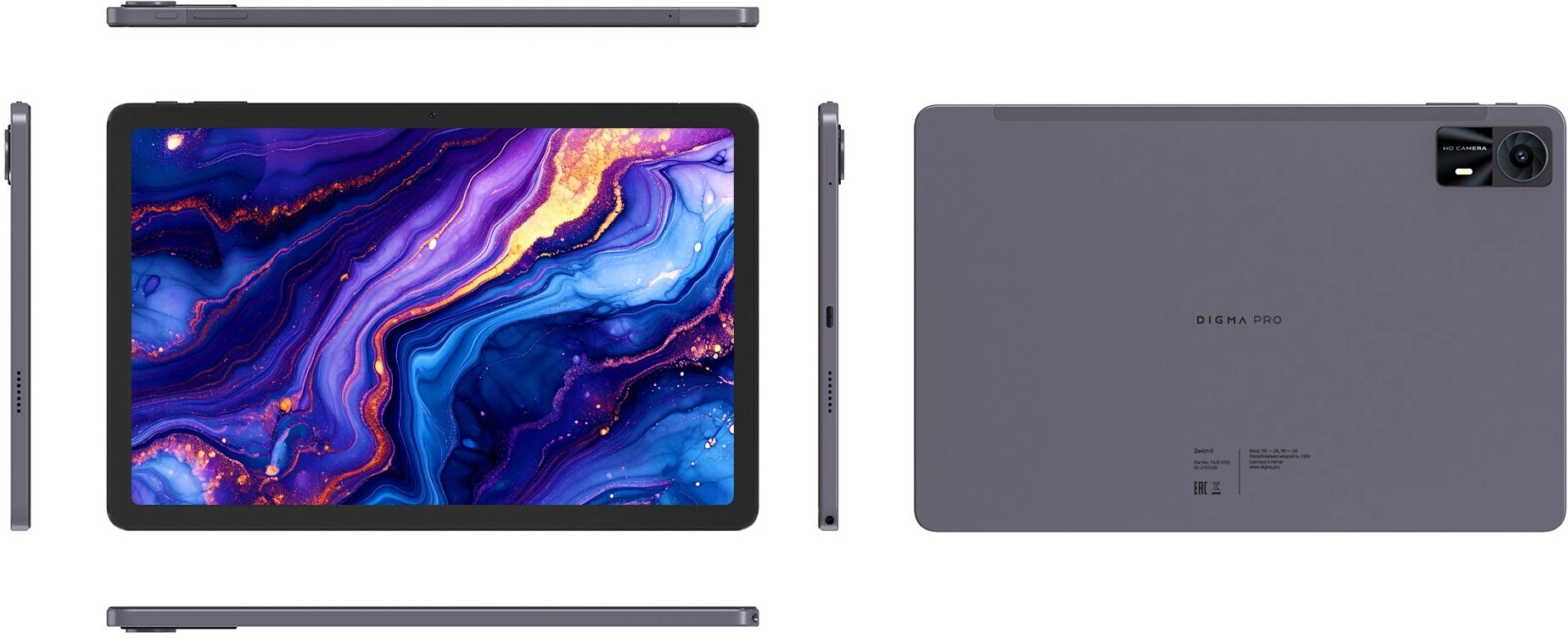 Планшет Digma Pro Zenith II T620 (1.8) 8C RAM6Gb ROM128Gb 11" IPS 1920x1200 4G Android 15 графит 13Mpix 5Mpix BT WiFi microSD 1Tb 8000mAh 298hrs — миниатюра 3