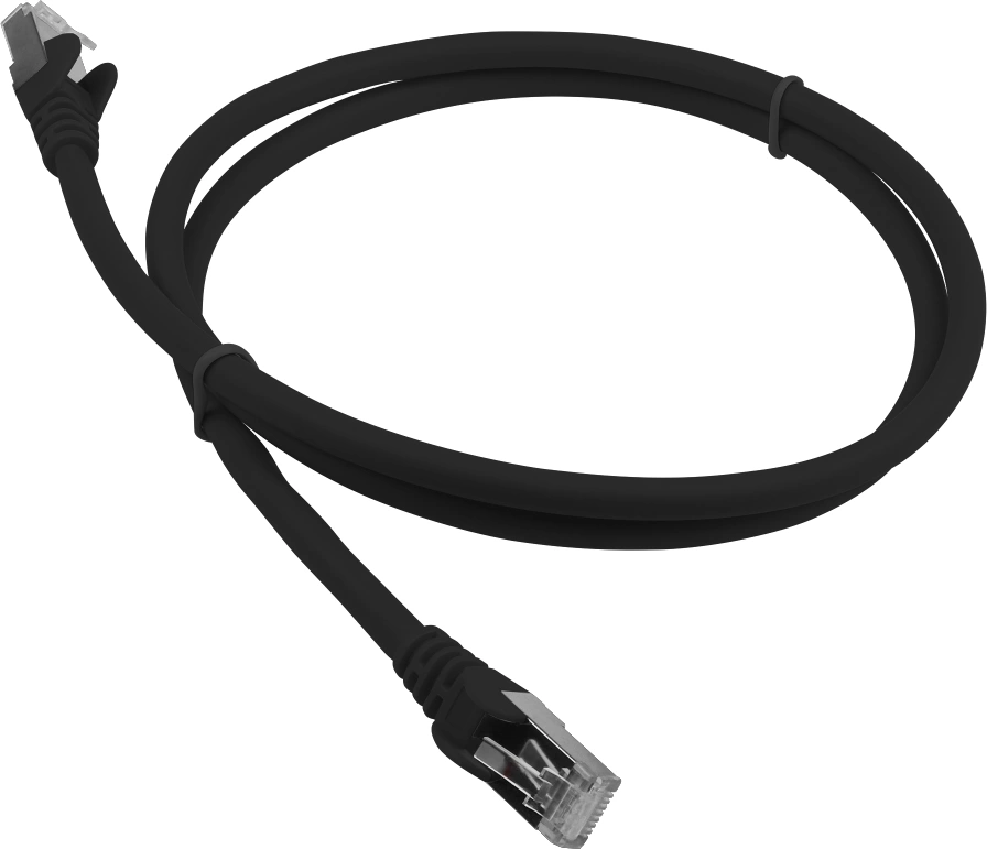 Патч-корд LANMASTER - LAN-PC45, FTP, кат. 6a, 2 x RJ-45, RJ-45 - RJ-45, LSZH, чёрный, 3 м, LAN-PC45/S6A-3.0-BK